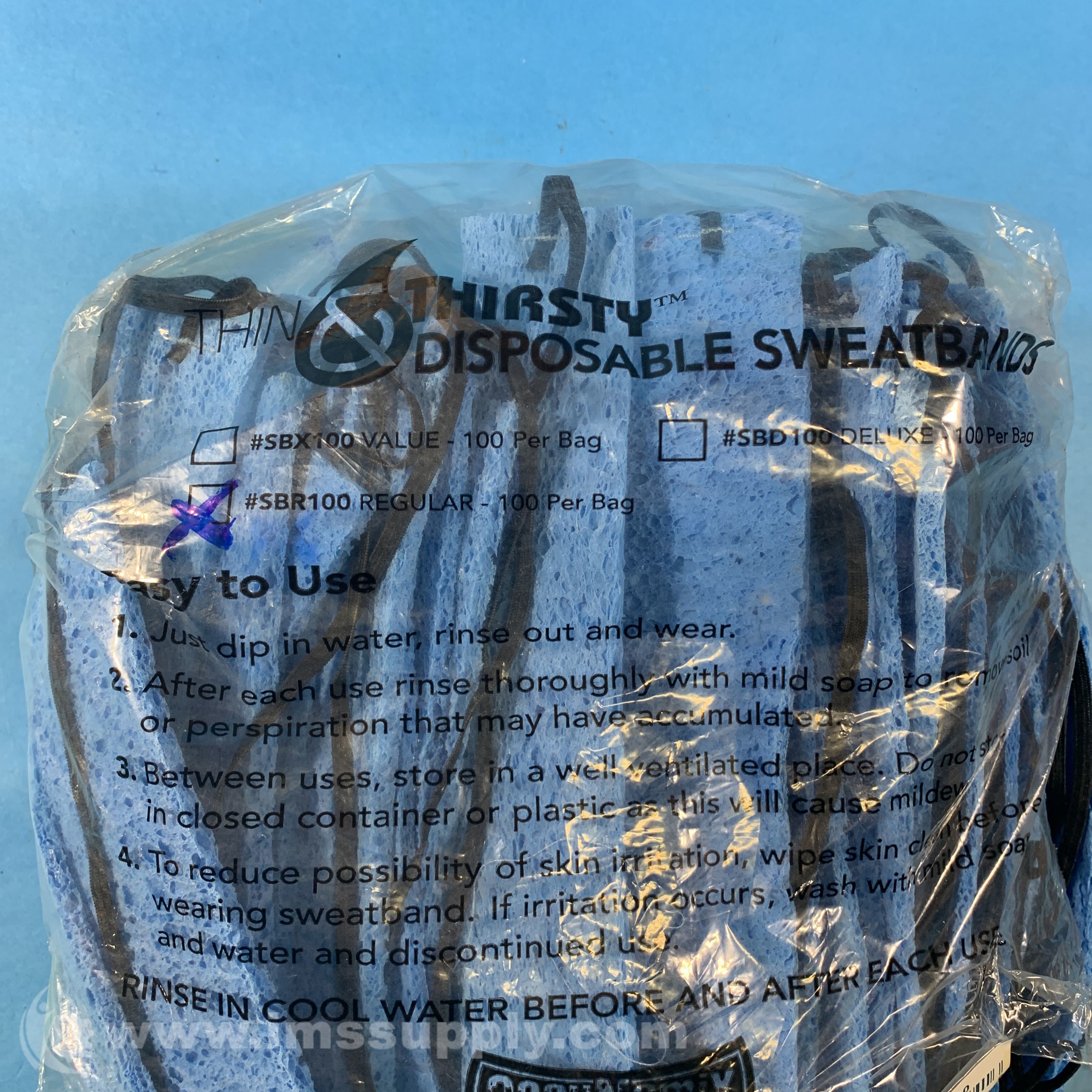 Occunomix SBR100 Bag of 100 Absorbent Cellulose Sweatbands - IMS Supply