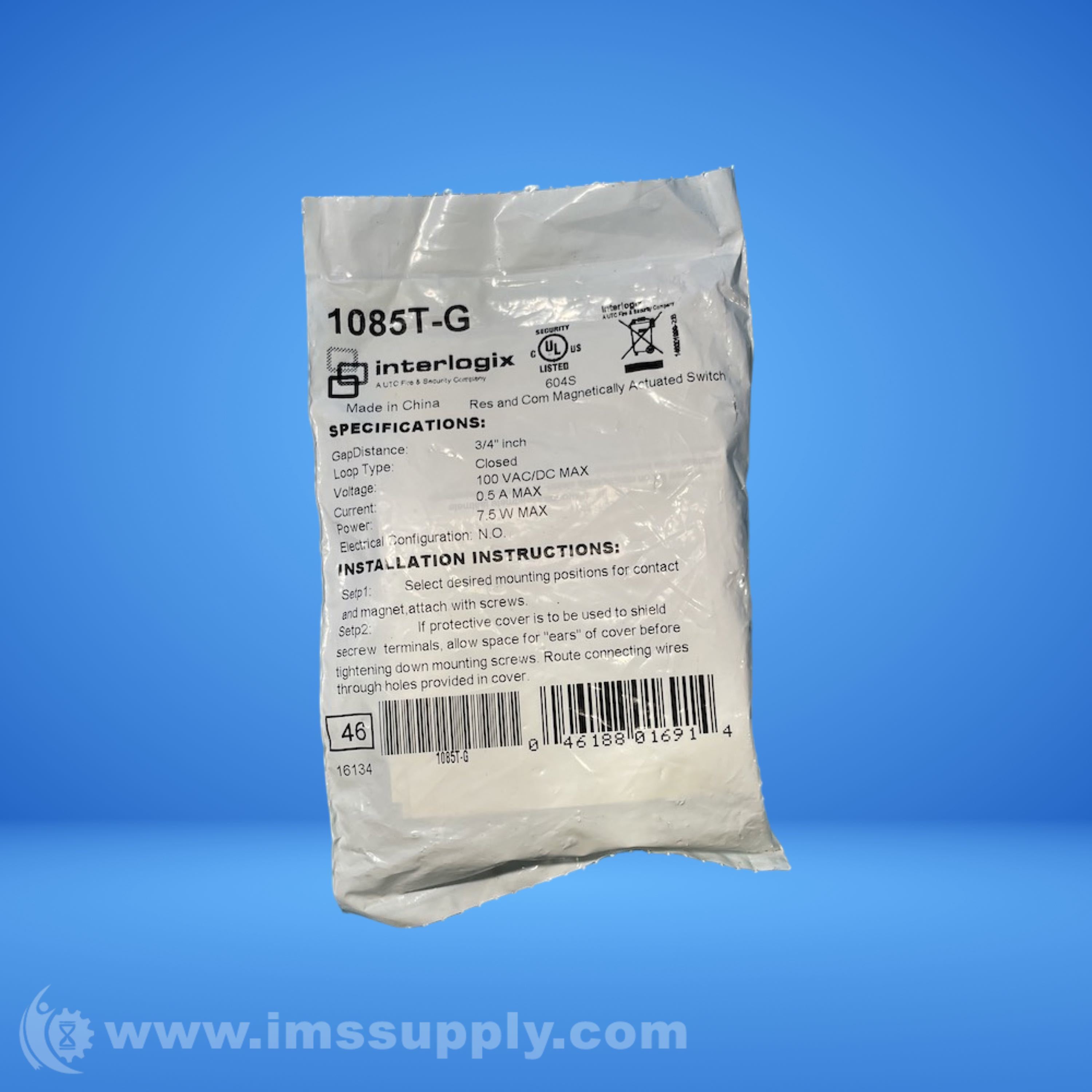 Interlogix 1085T-G Door/Window Magnetic Contact Sensor Terminal - IMS ...