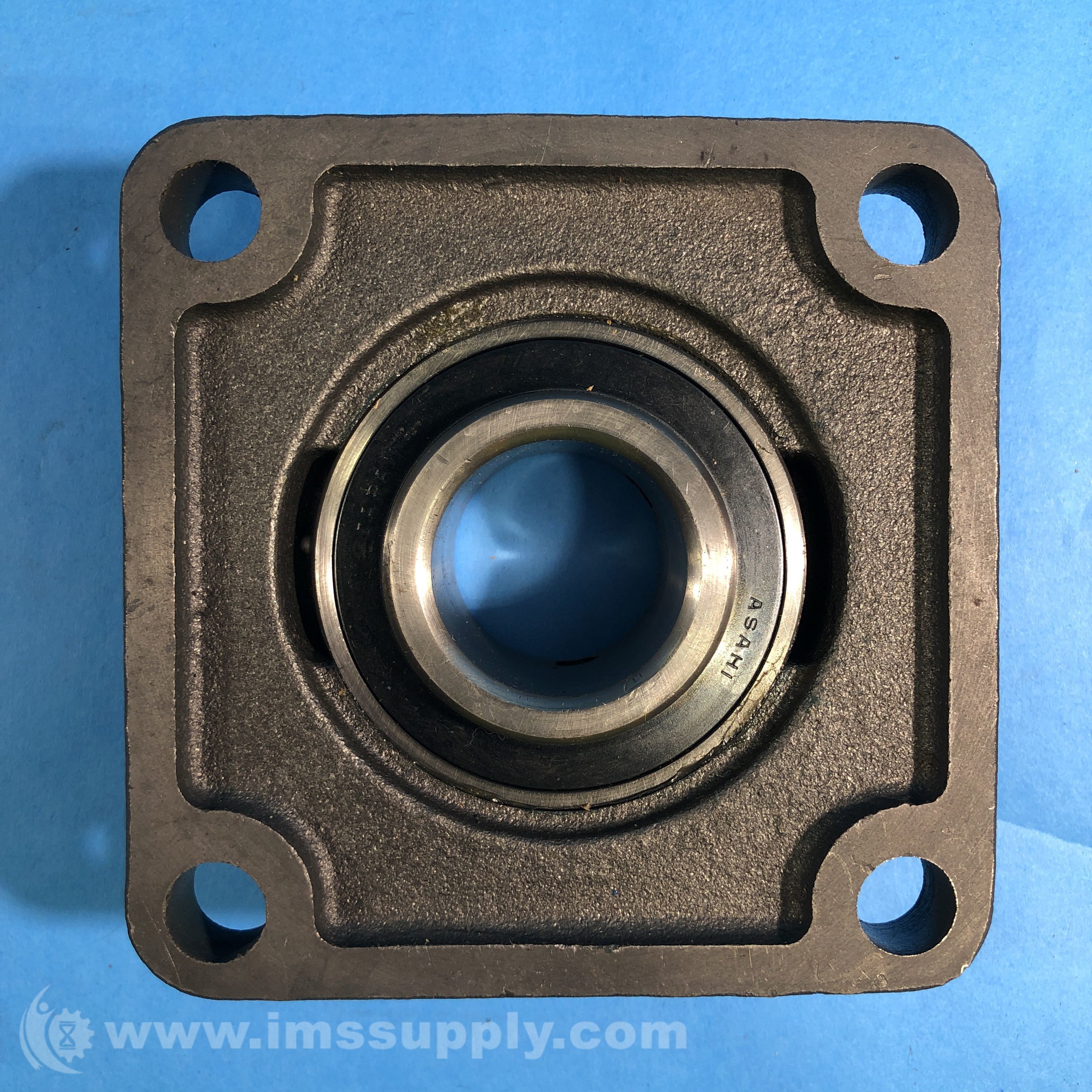 UCFC207-22 4-Bolt Flange Mount Ball Bearing Unit - 1.375" Bore, Cast Iron Housing, Set Screw Locking