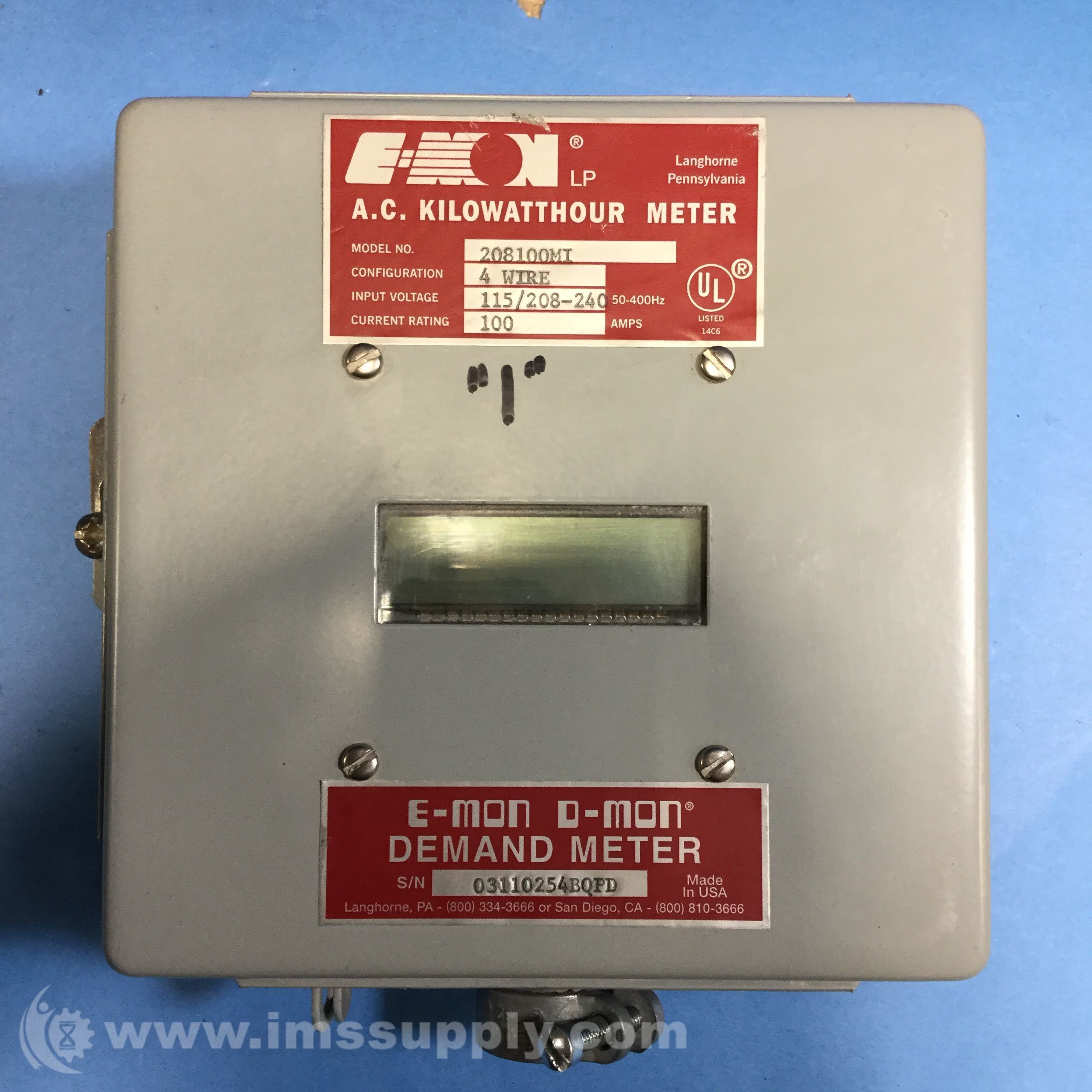 Emon Corp 208100MI 4Wire Demand Meter IMS Supply
