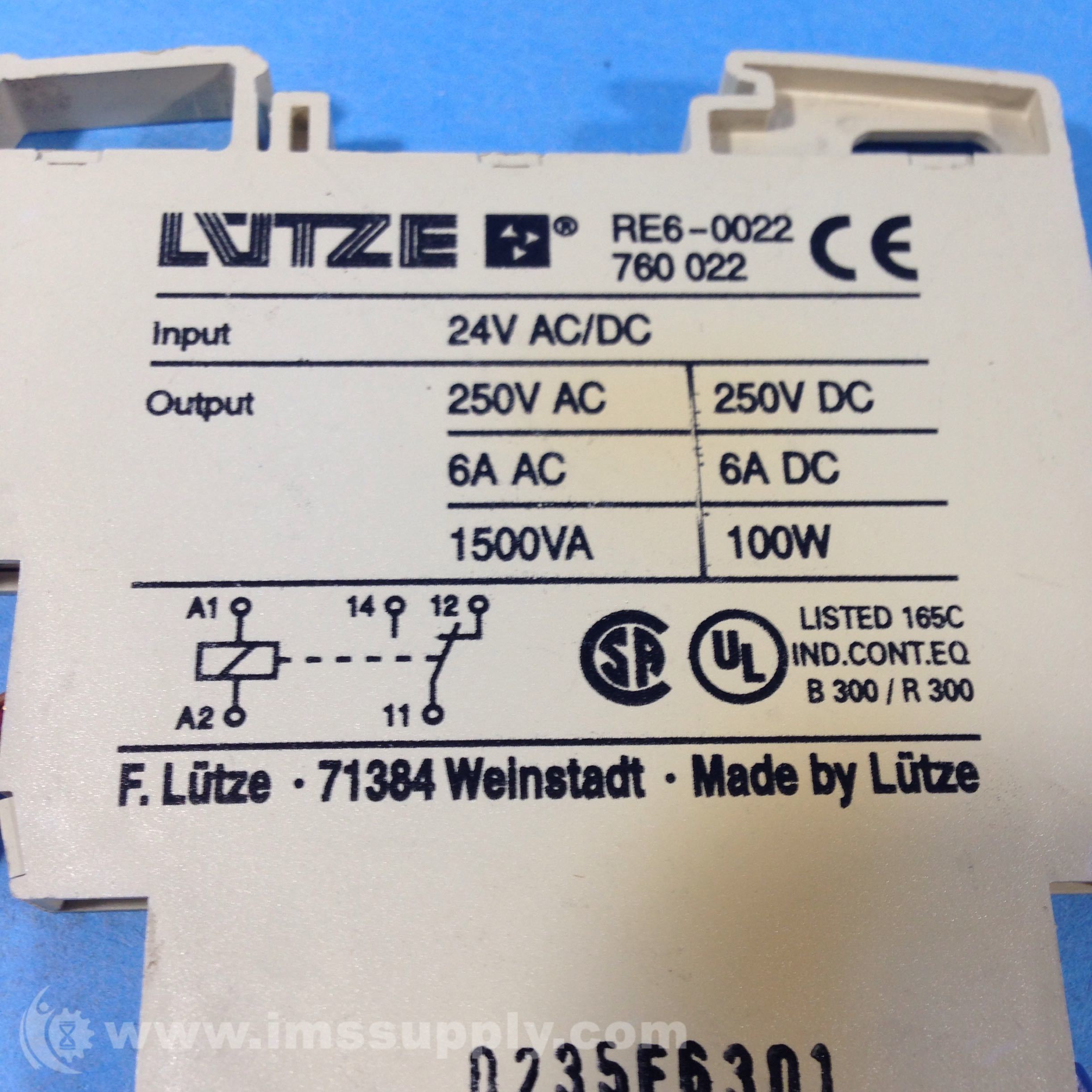 Lutze RE6-0022-760-022 Relay Module - IMS Supply