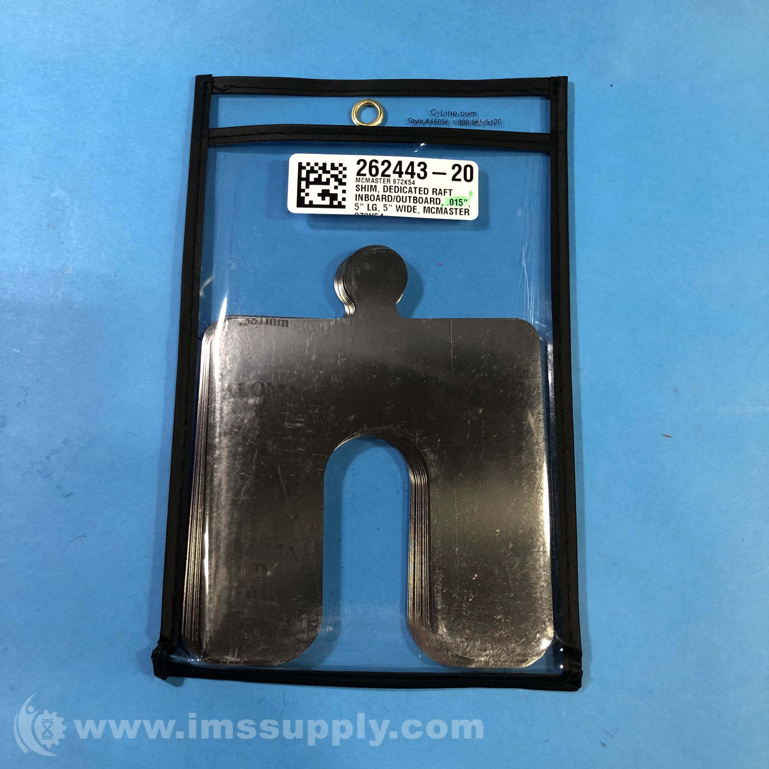 McMasterCarr 972K54 Pack of 20 Slotted Shims IMS Supply