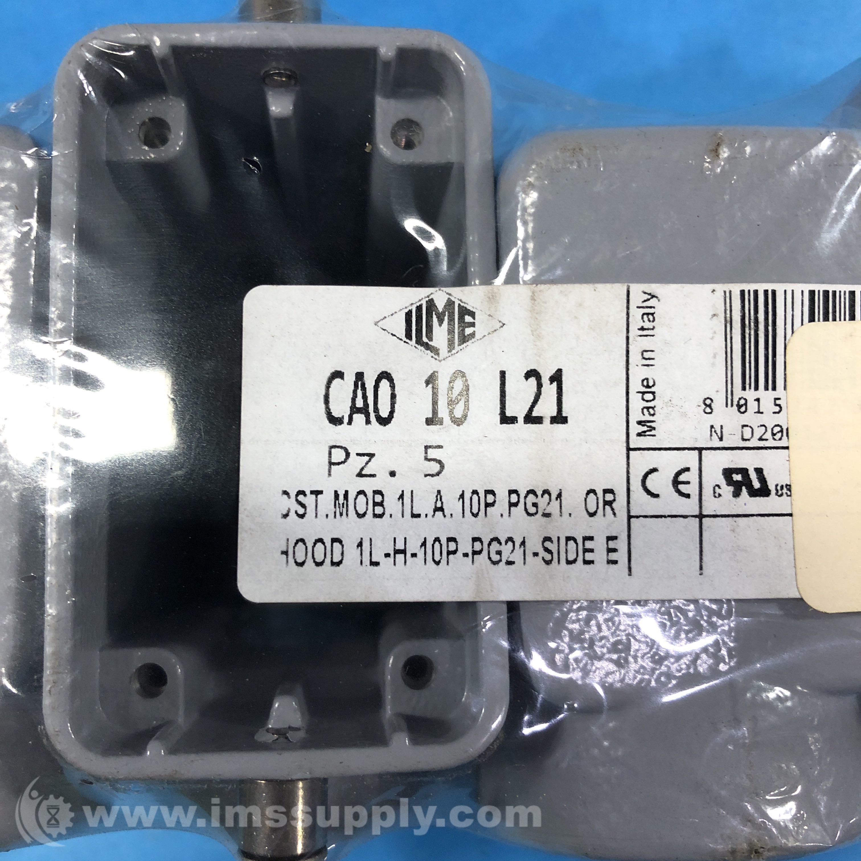 Ilme CA0 10 L21 Pack of 5 Connector Hoods, C-type Series - IMS Supply