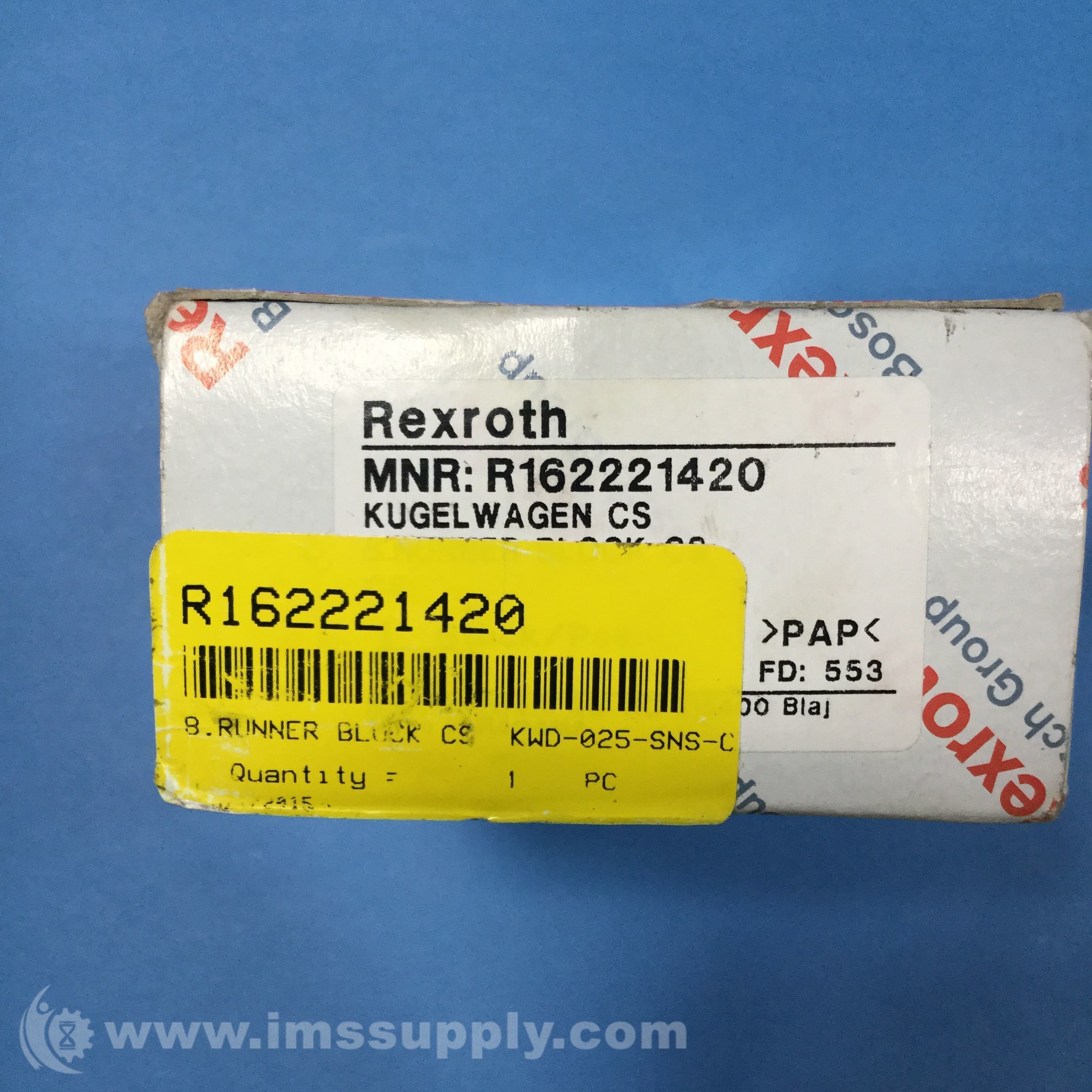 Original Rexroth slider bearing R162221420 