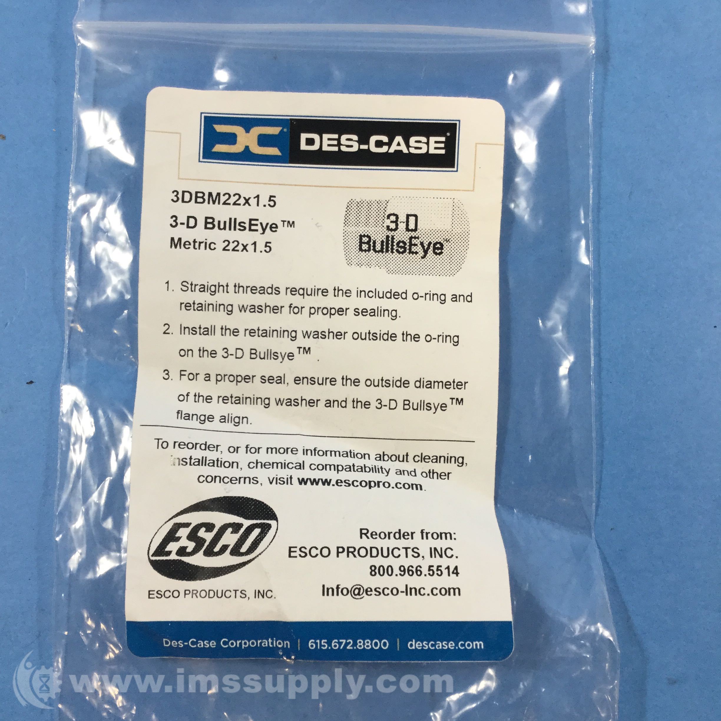 DesCase 3DBM22X1.5 3D BullsEye Visual Oil Analysis IMS Supply