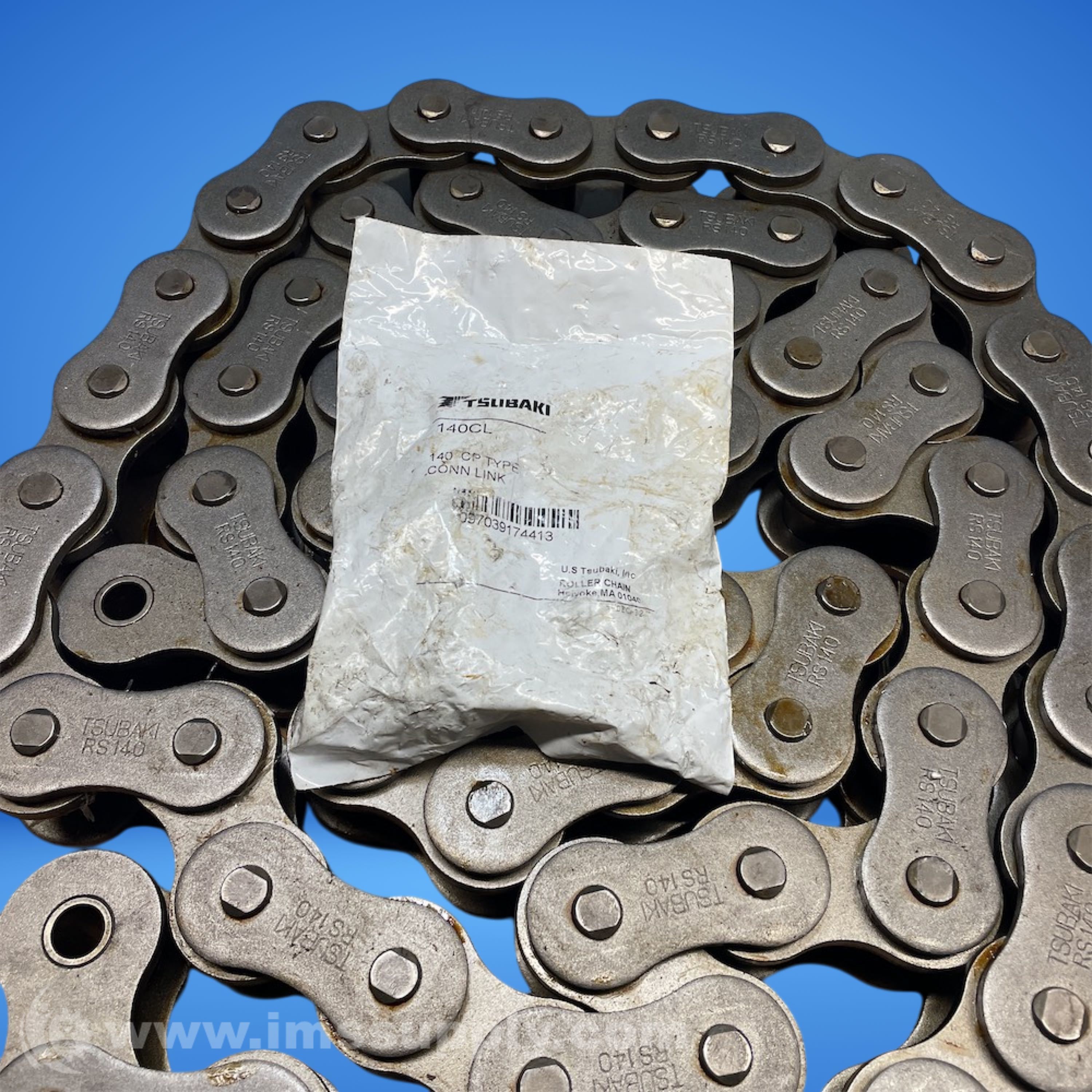 Tsubaki Chain Co. RS 140 RIV Length 10 ft Roller Chain - IMS Supply