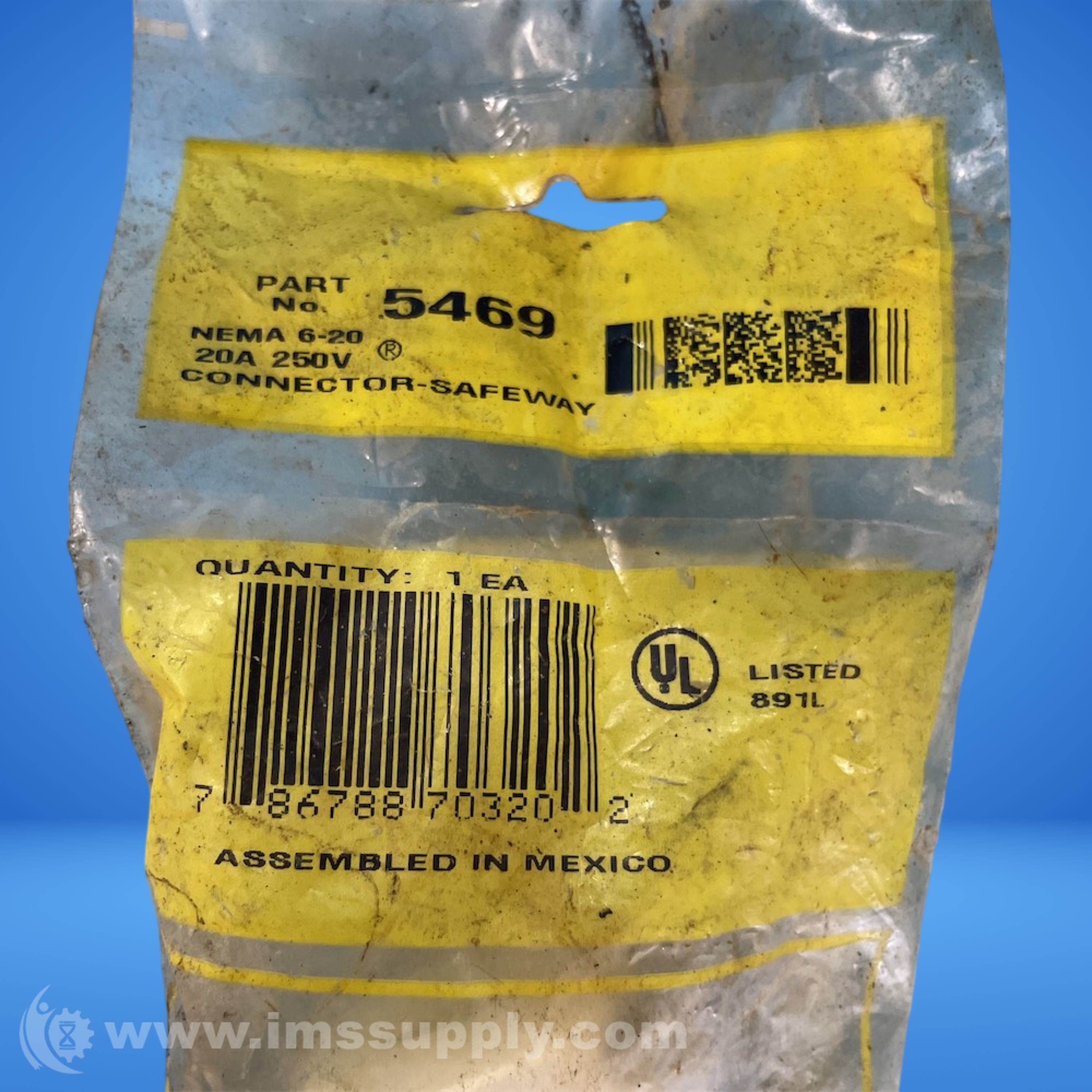 Woodhead 5469 NEMA 6-20R Connector - IMS Supply