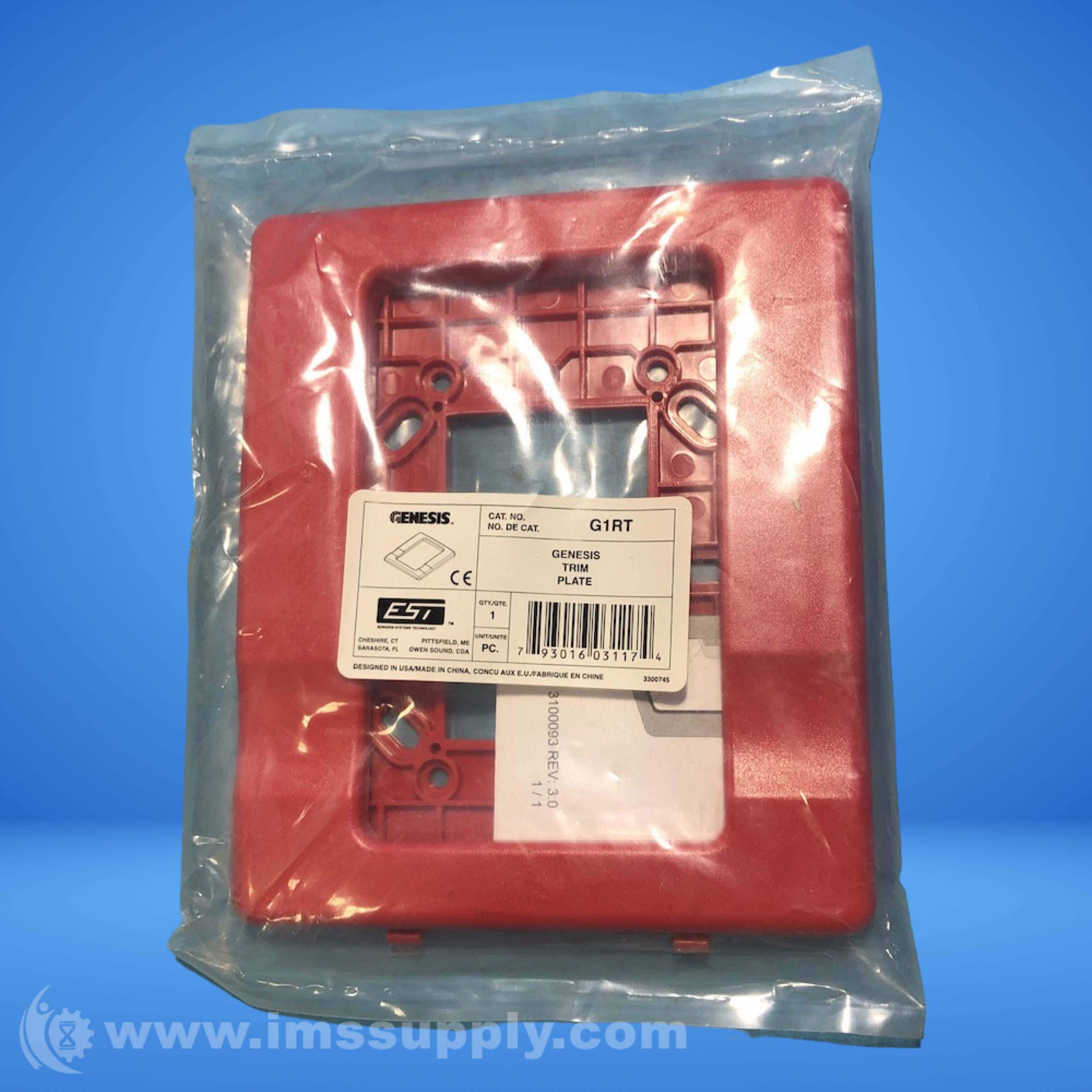 Genesis G1RT Trim Plate Red - IMS Supply