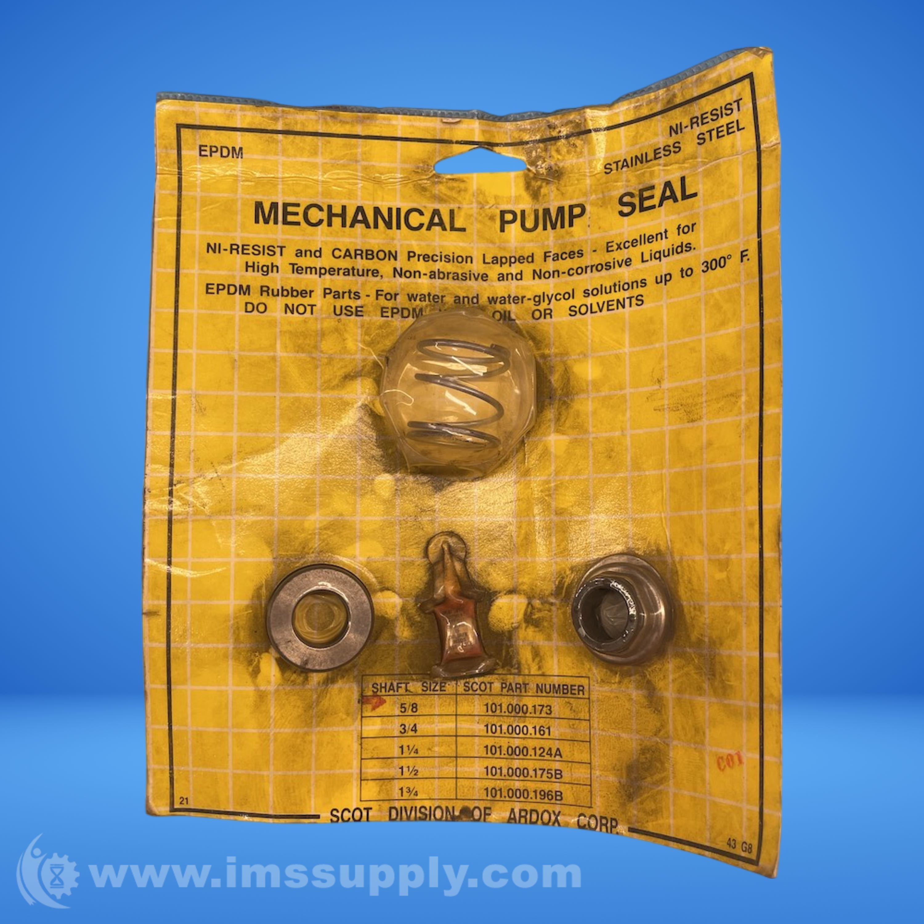 SCOT 101.000.173 Mechanical Pump Seal - IMS Supply
