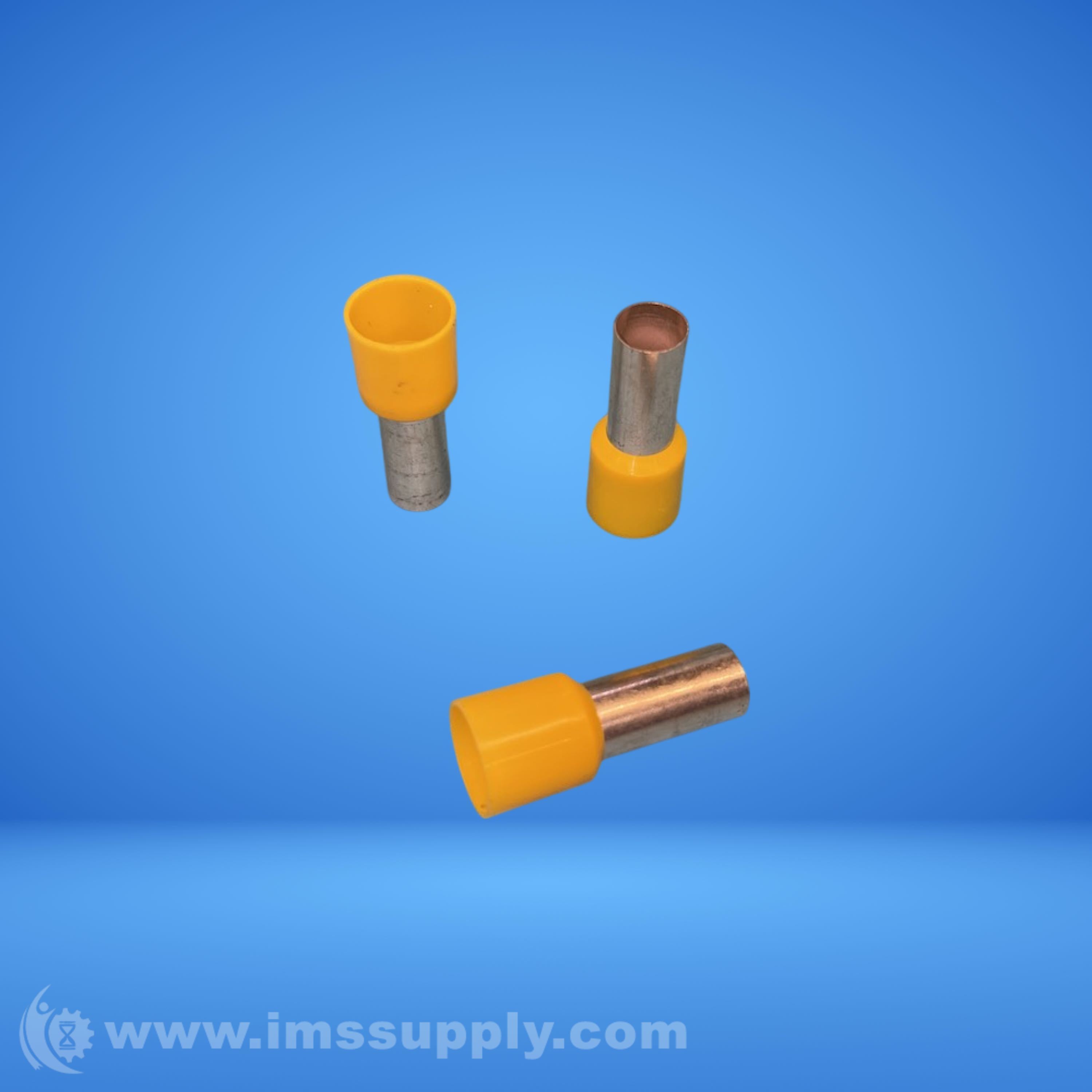 Pack of 3 Yellow Crimp Ferrule Connectors - IMS Supply
