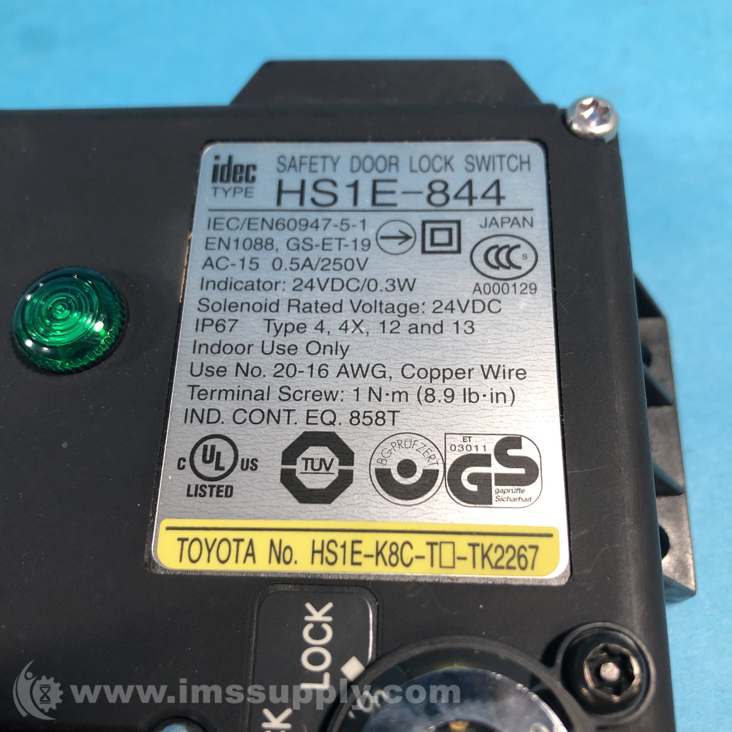 Idec HS1E-K8C-T002-TK2267 Safety Switch - IMS Supply