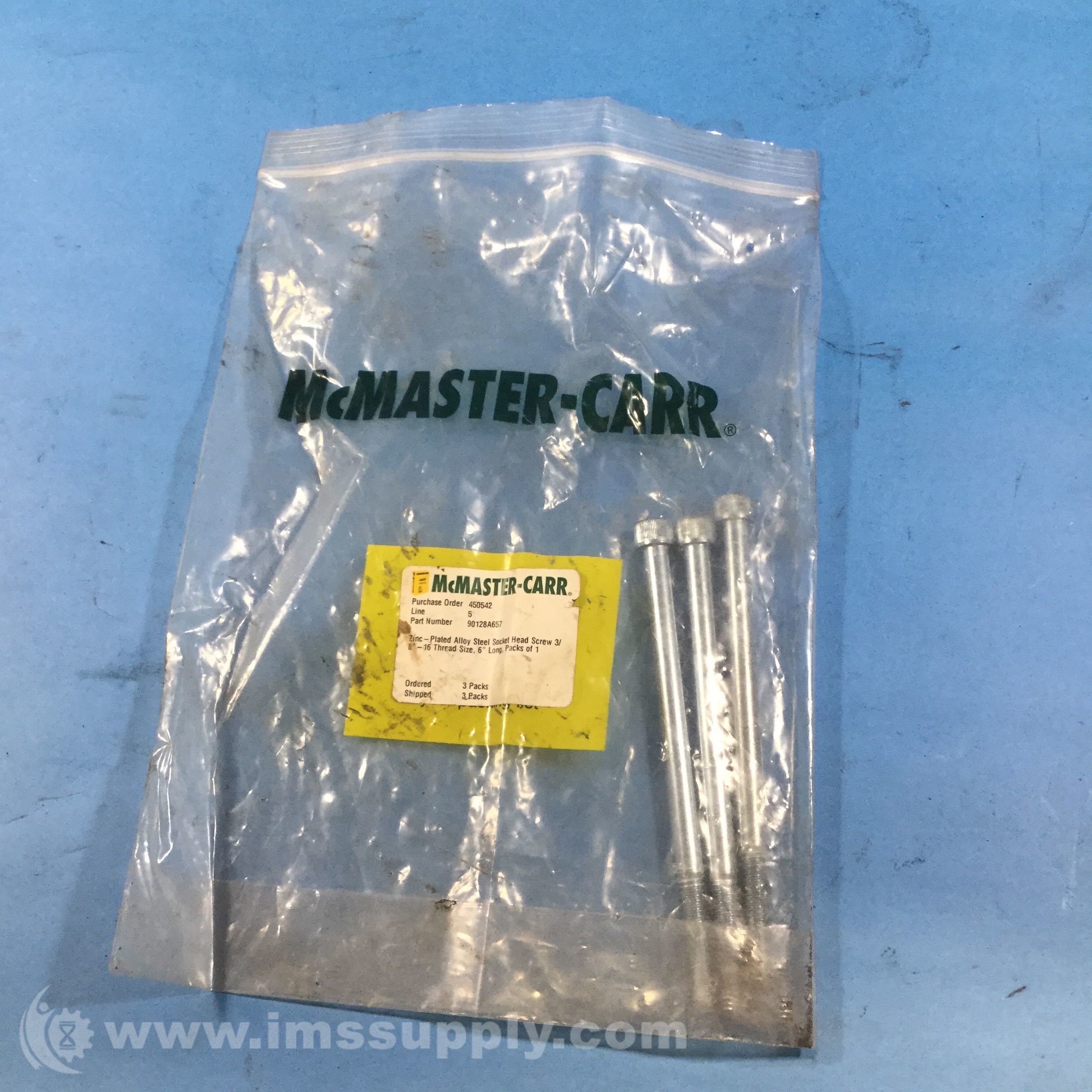 McMasterCarr 90128A657 ZincPlated Alloy Steel Socket Head Screw IMS