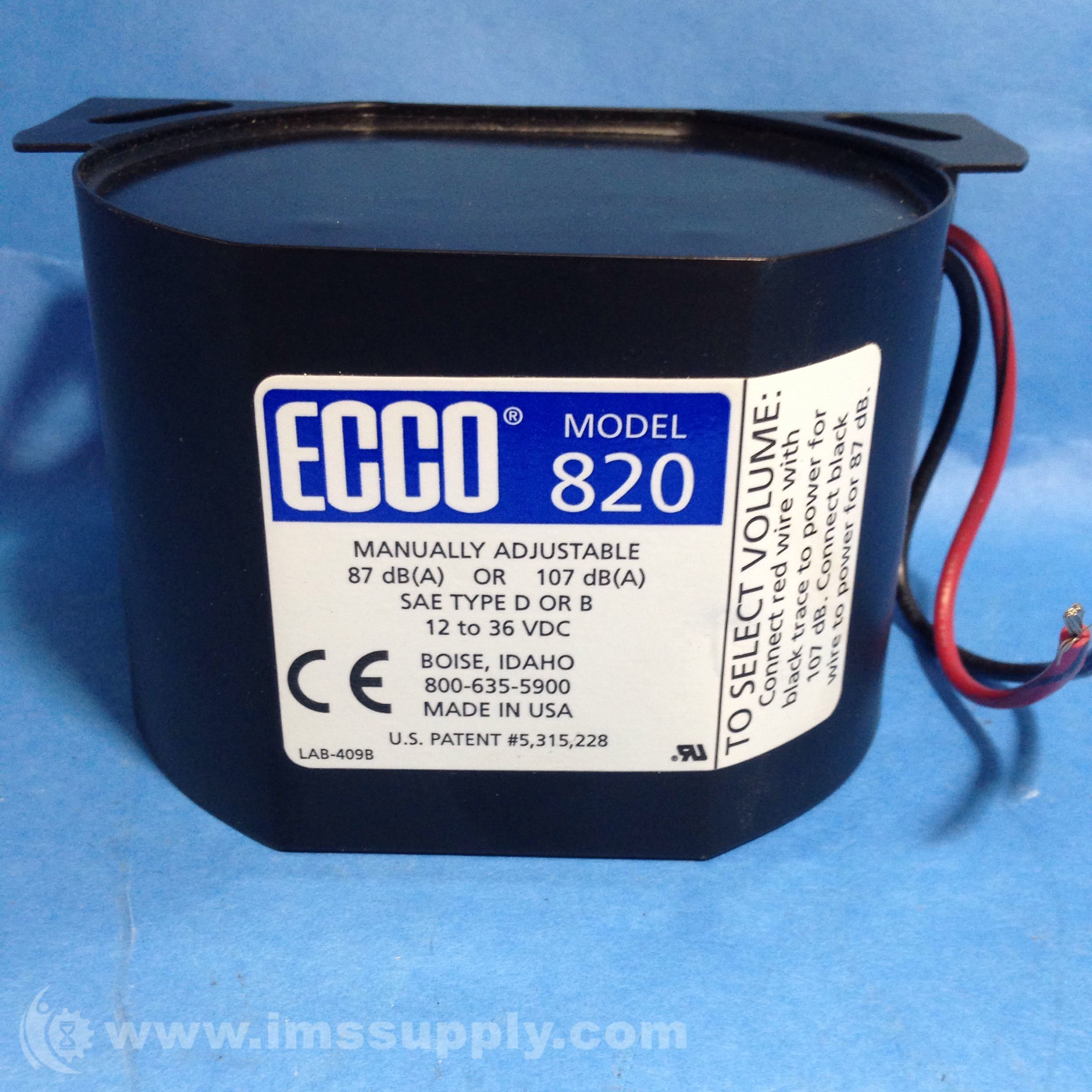 Ecco Process 820N Back-Up Alarm - IMS Supply