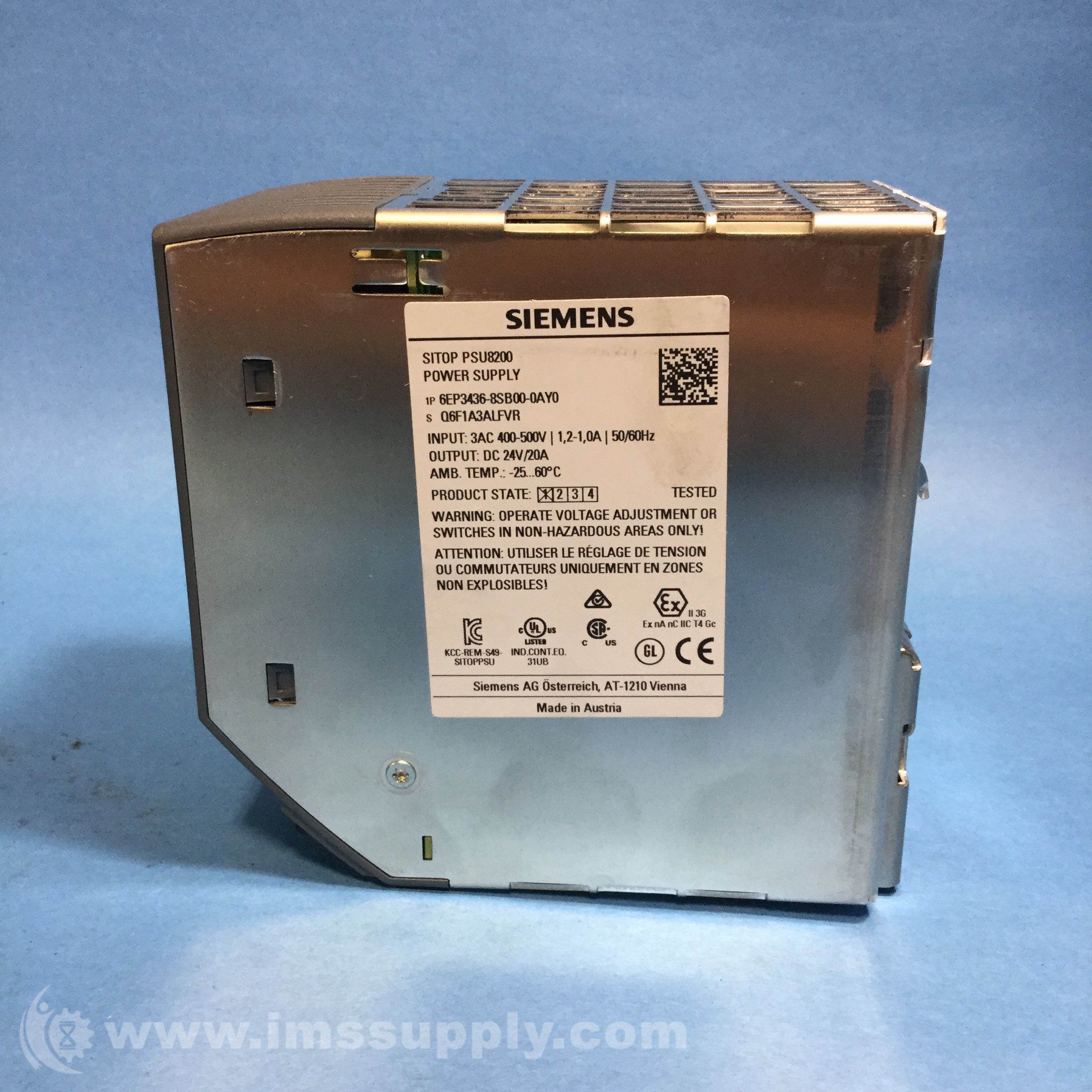 Siemens 6EP34368SB000AY0 Power Supply IMS Supply