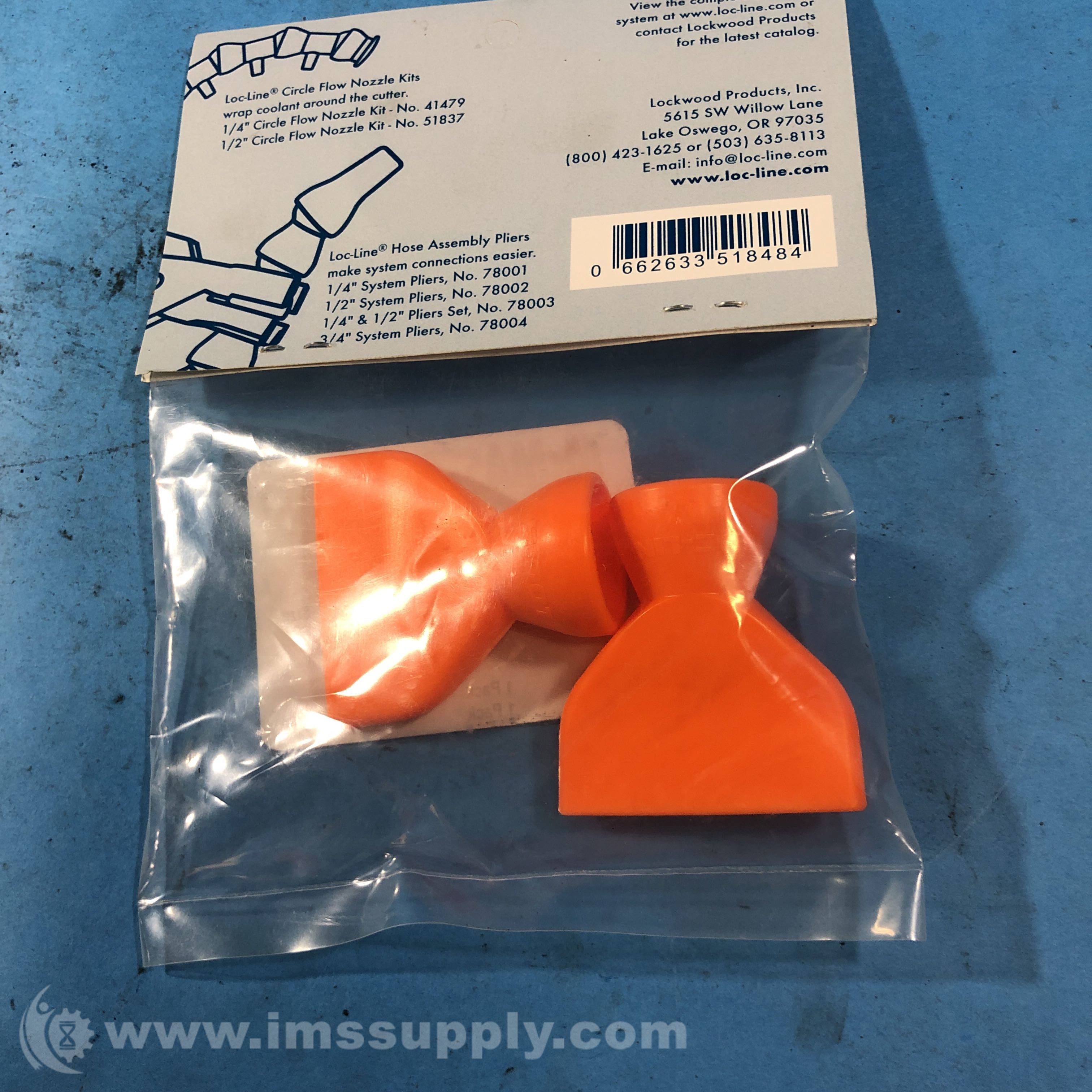 McMasterCarr 51848 Pack of 2 LocLine Straight Flow Nozzle IMS Supply