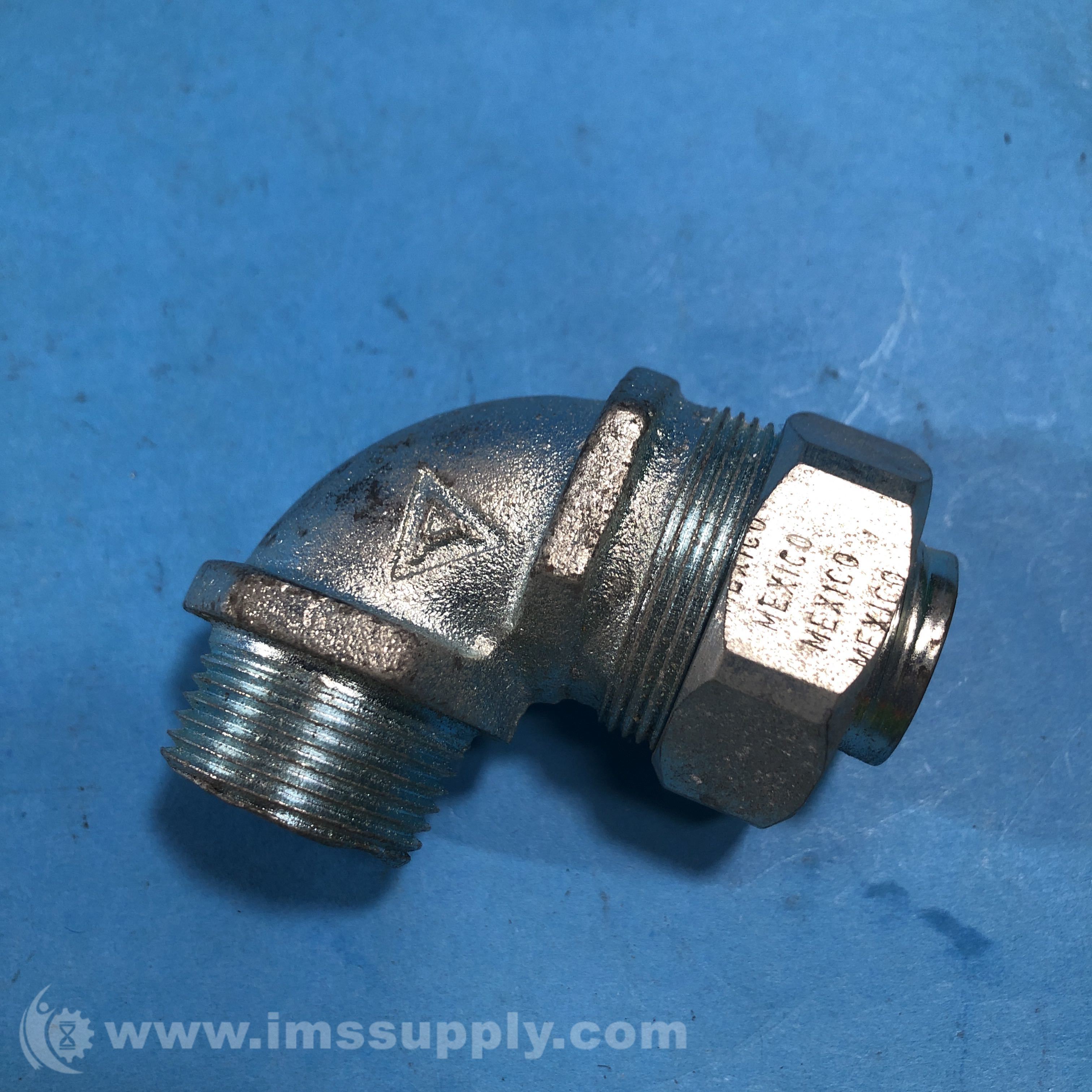 Appleton 90 Degree 3/4 Right Angle Iron Fitting, Hex Nut IMS Supply