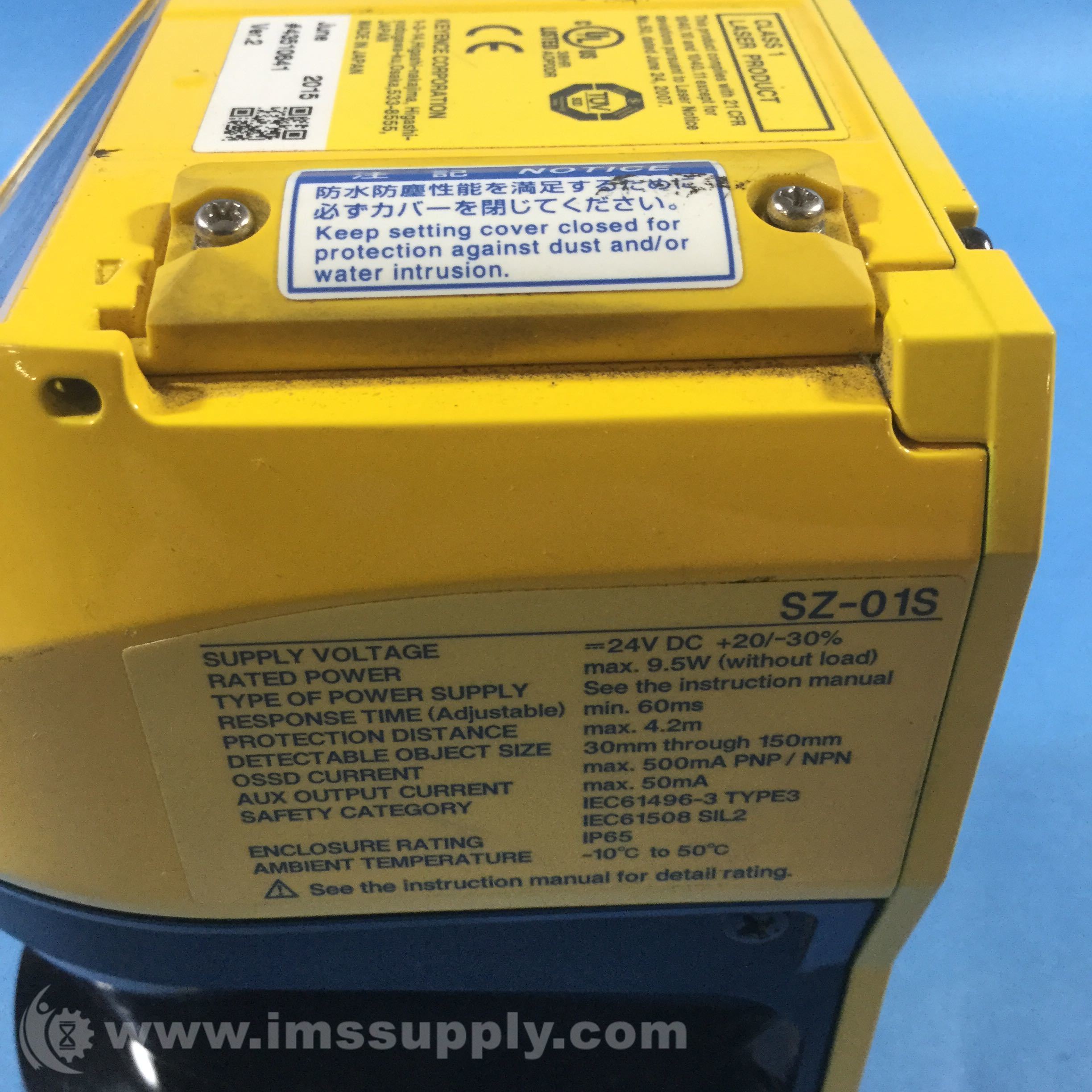 Keyence Corp SZ01S Main Unit, Singlefunction Type Safety Laser IMS