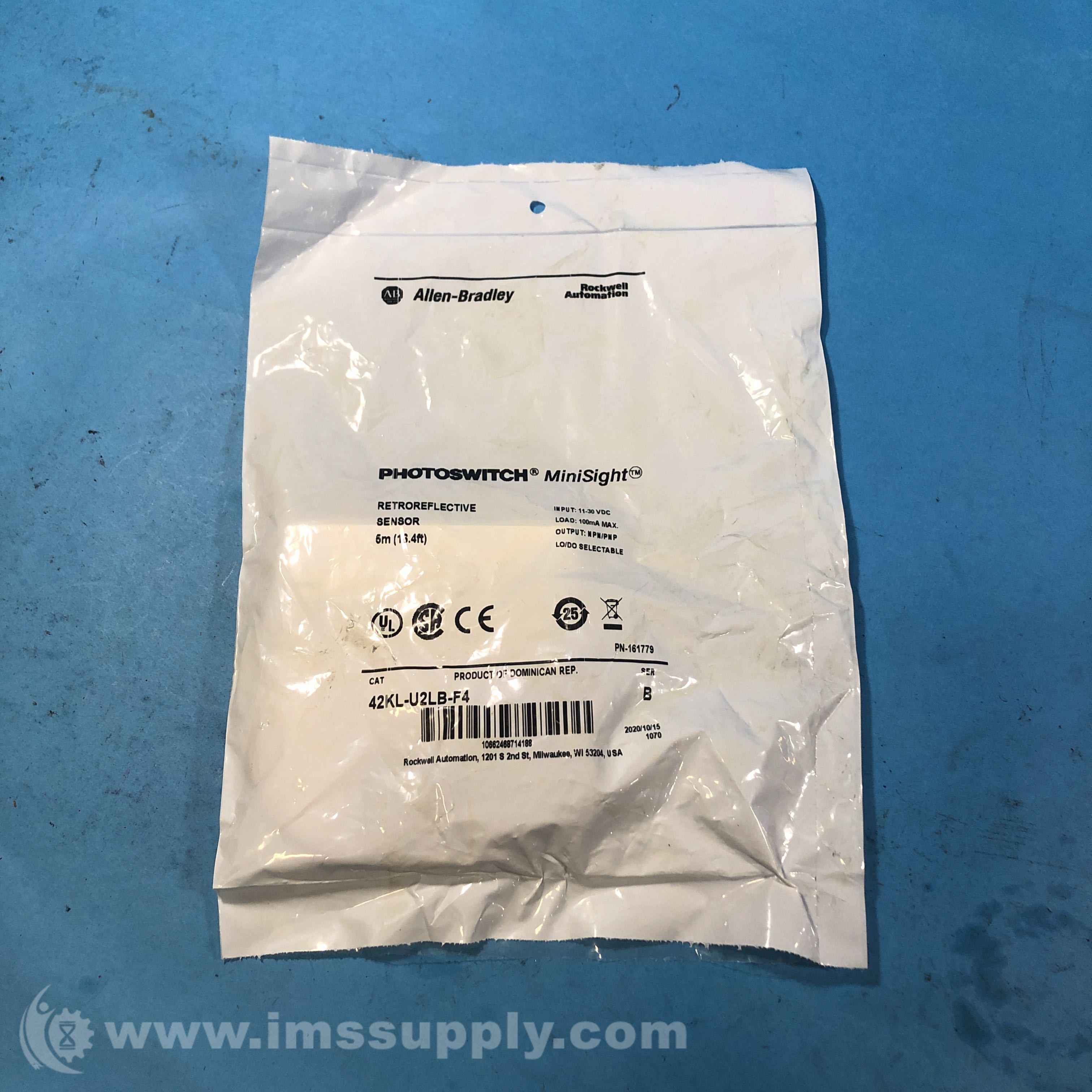 Allen Bradley 42KL-U2LB-F4 Series B Photoelectric Sensor - IMS Supply