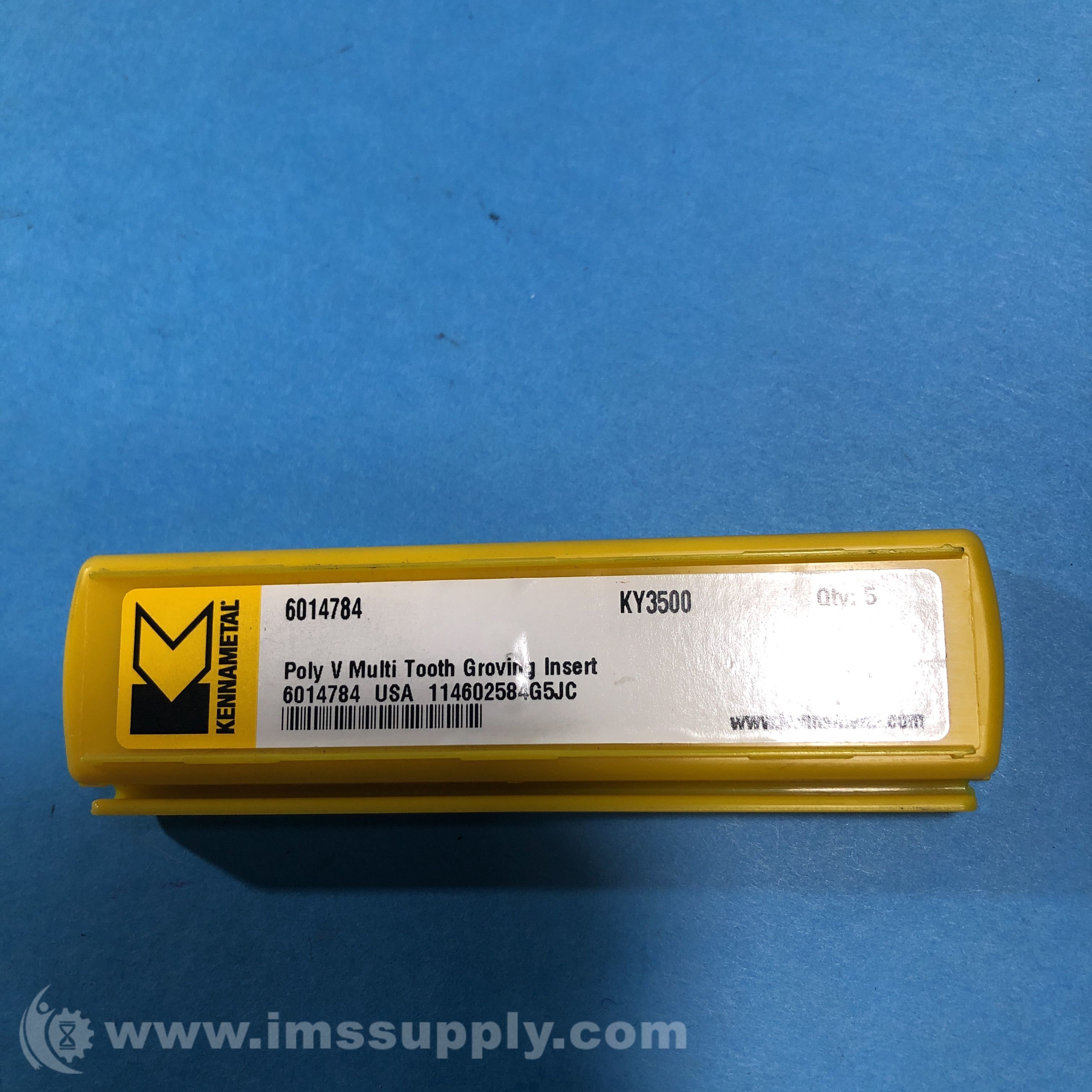 Kennametal 6014784 Pack of 5 Poly V Multi Tooth Grooving