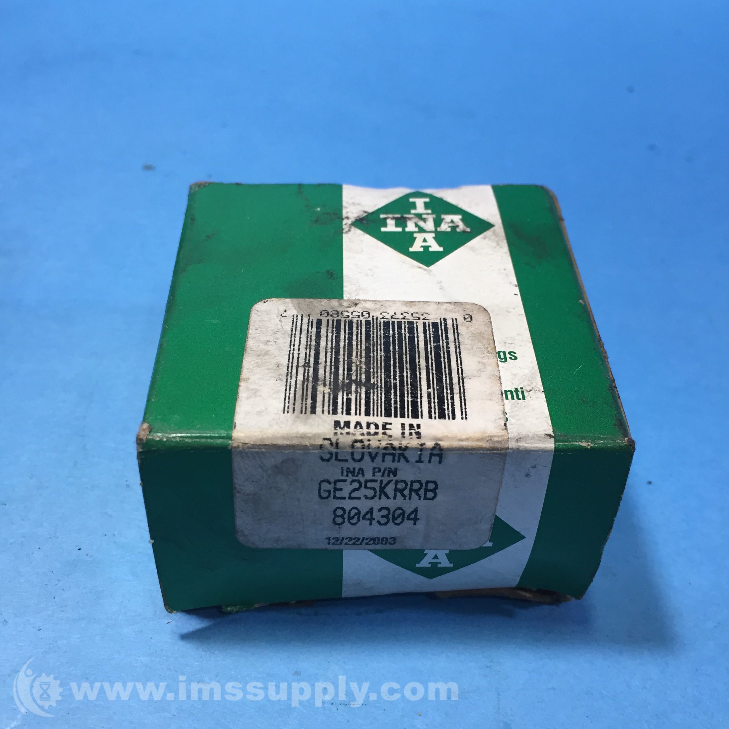 INA GE25-KRRB Ball Bearing with Radial Insert - IMS Supply