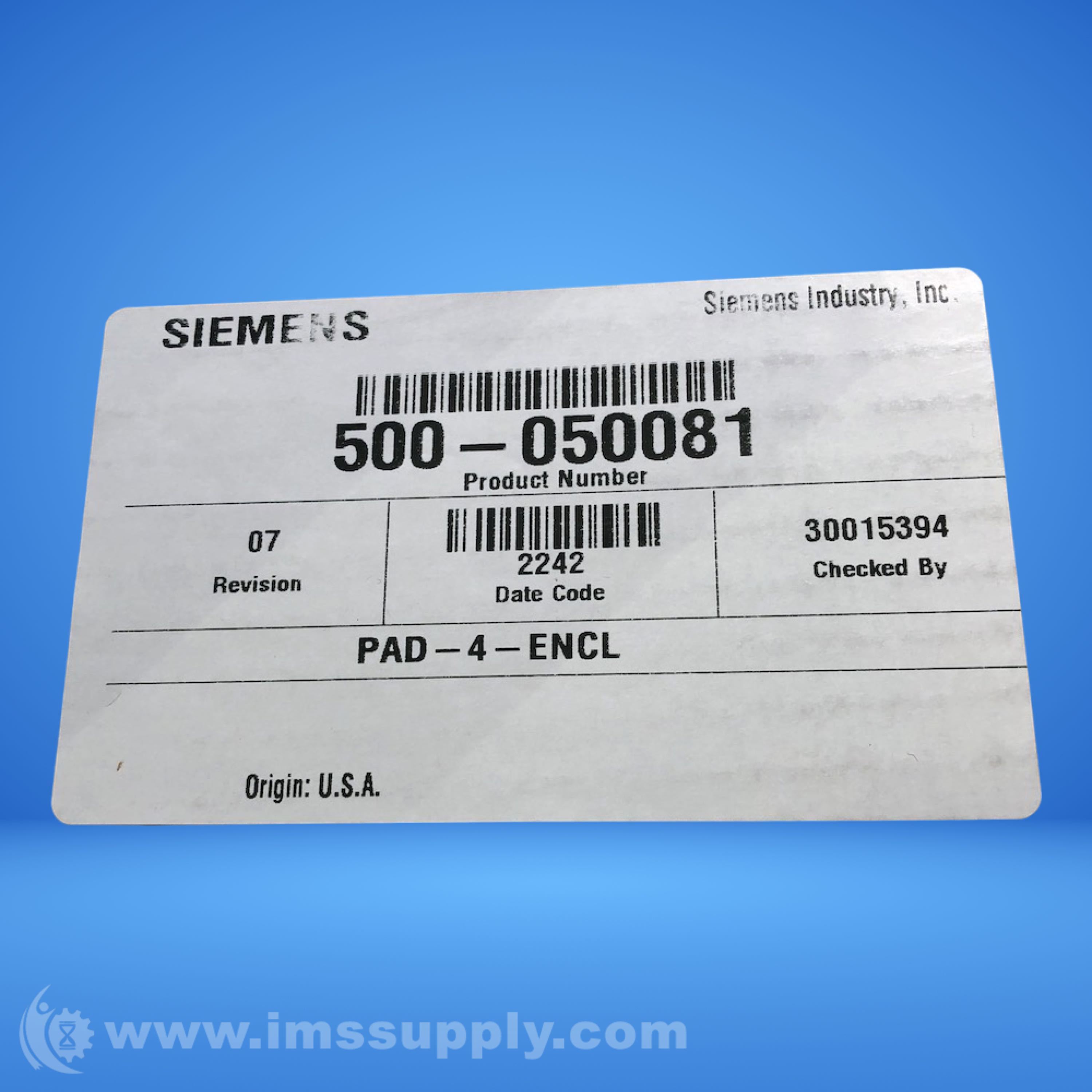 Siemens 500-050081 Enclosure - IMS Supply
