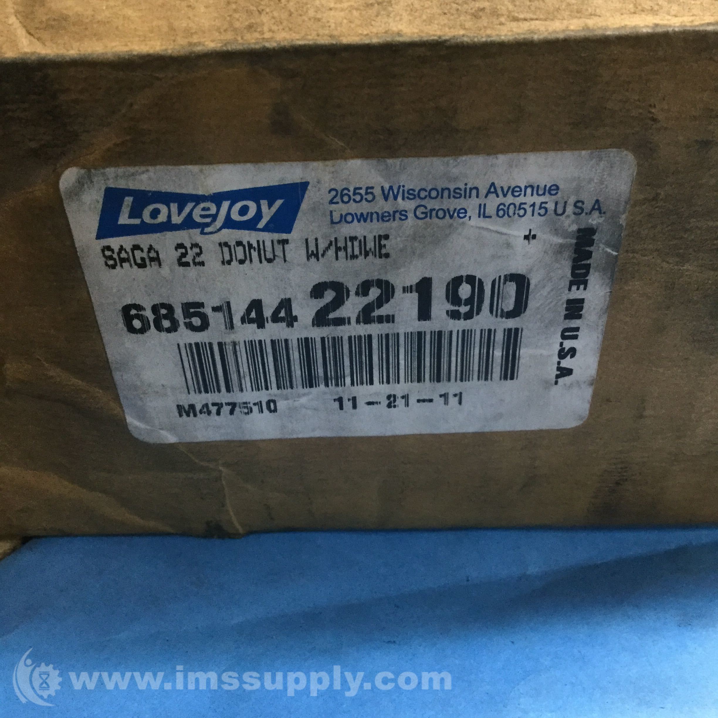 Lovejoy 68514422190 SAGA 22 Donut with Hardware - IMS Supply
