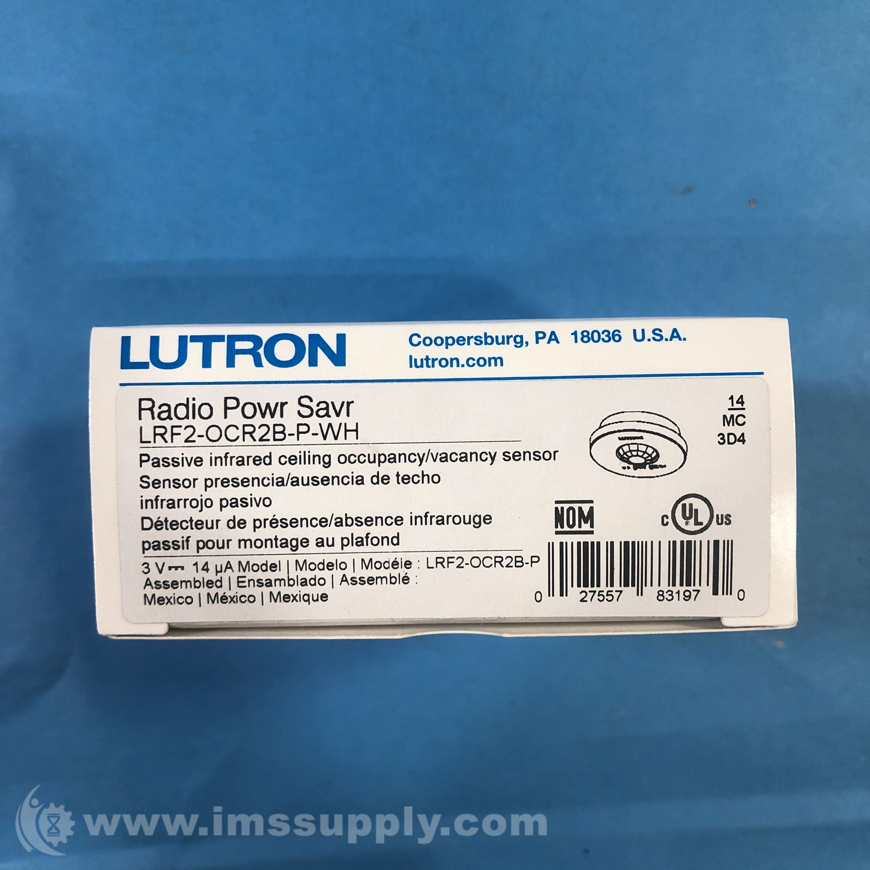 Lutron LRF2-OCR2B-P-WH Ceiling-Mounted Occupancy/Vacancy Sensor - IMS ...