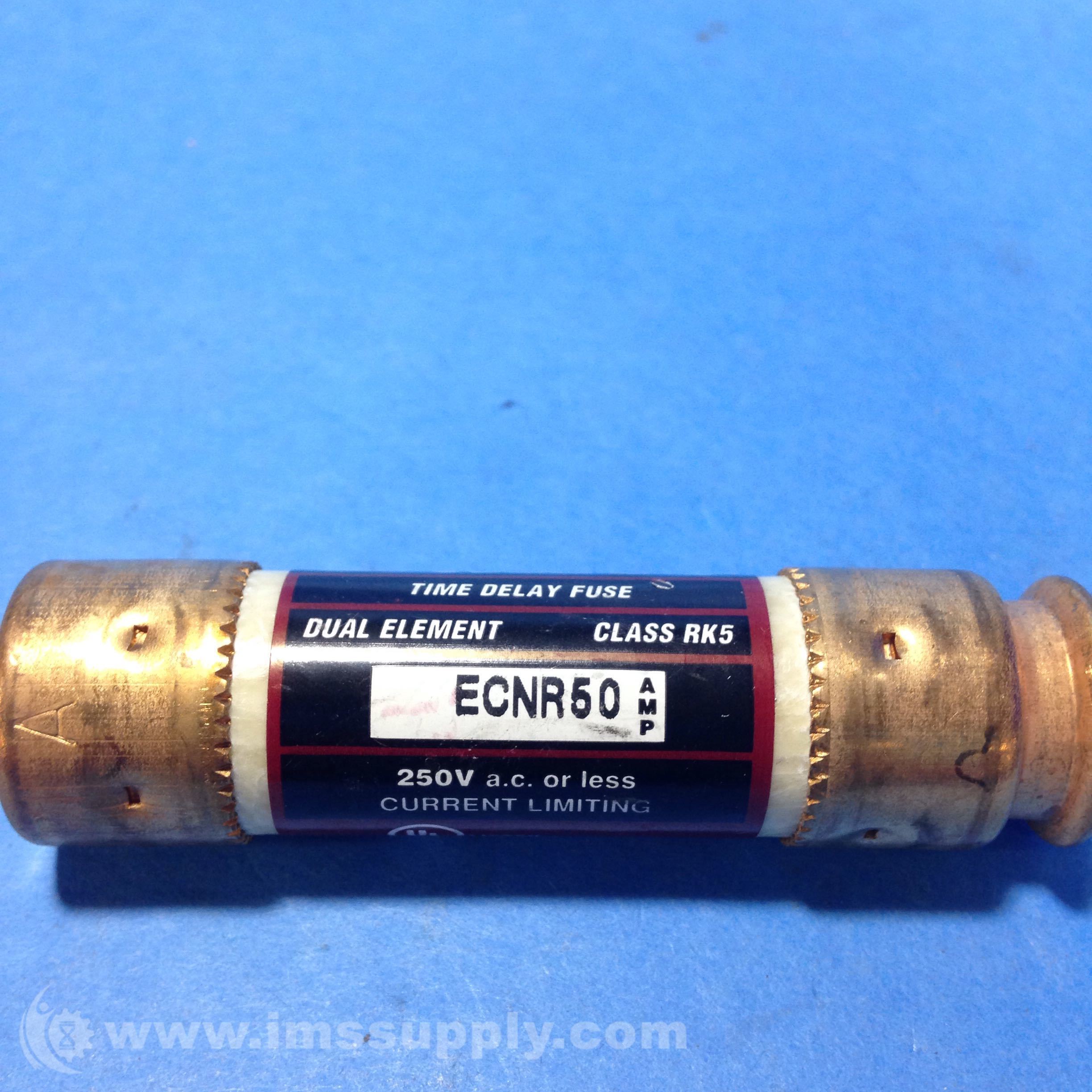 Edison Fuse ECNR-50 Time Delay Fuse Dual Element Class RK5 - IMS Supply