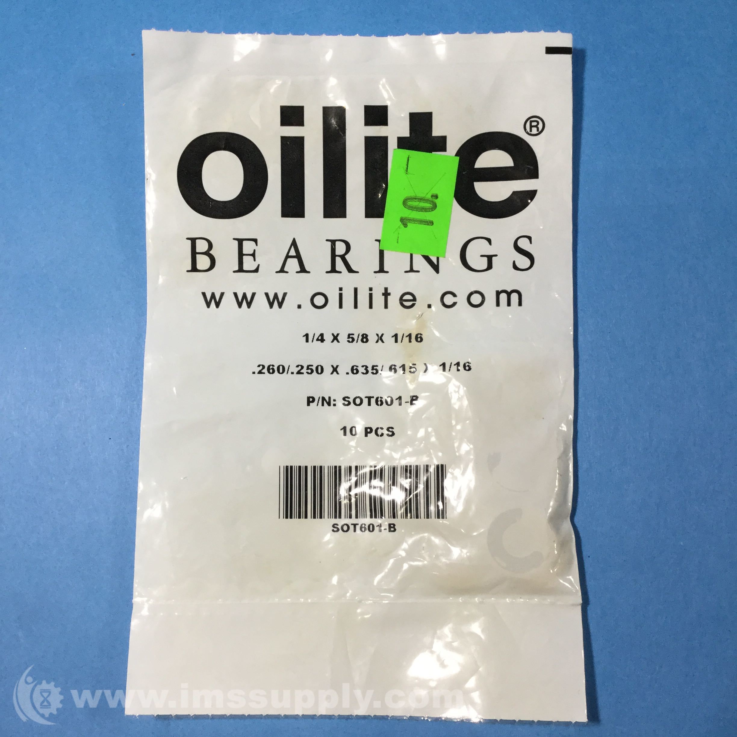 Oilite Bearings SOT601-B Bag of 10 Super Oilite Thrust Washers - IMS Supply