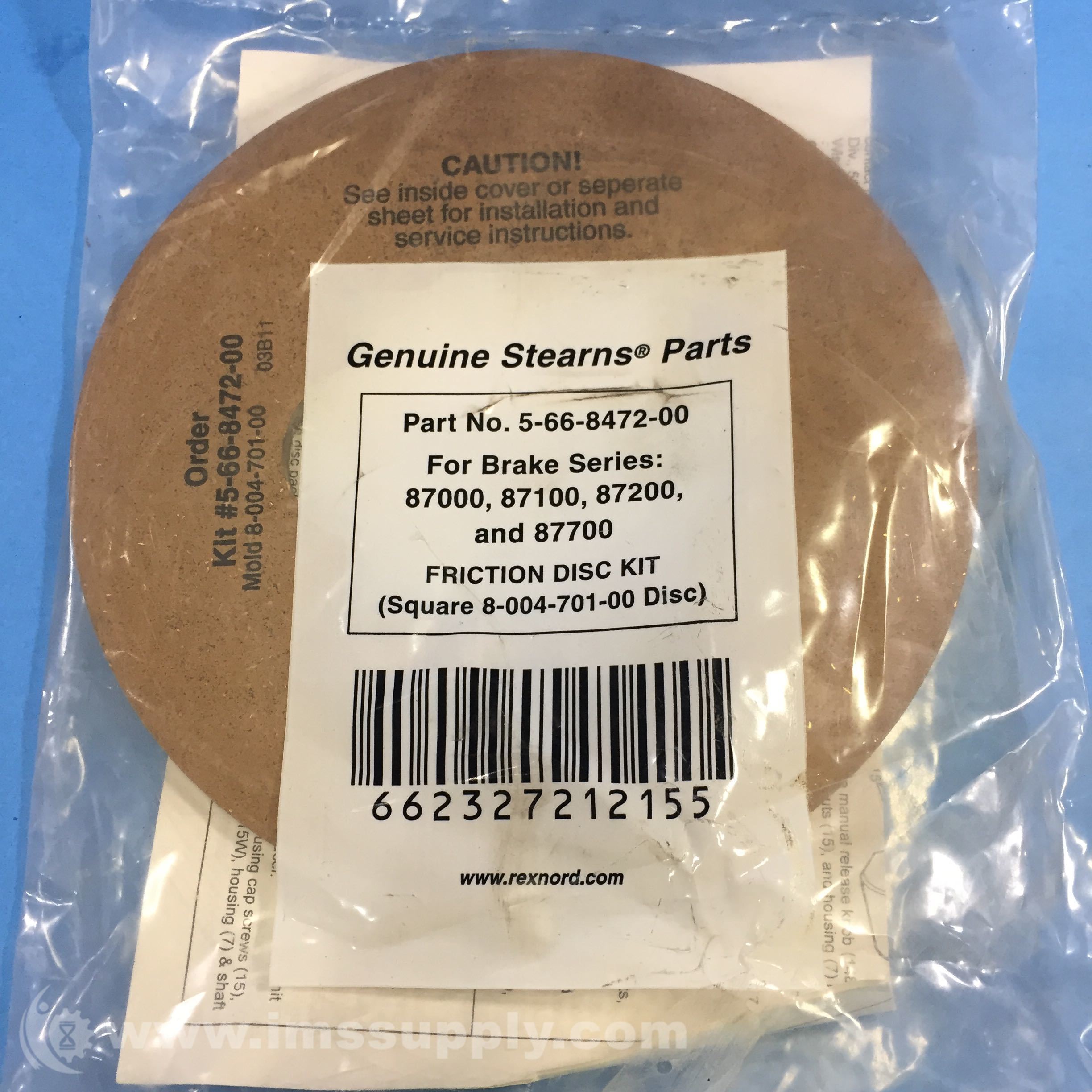 566848300 Stearns Brake Friction Disc (8 004 725 00) # 5 66 8483 00