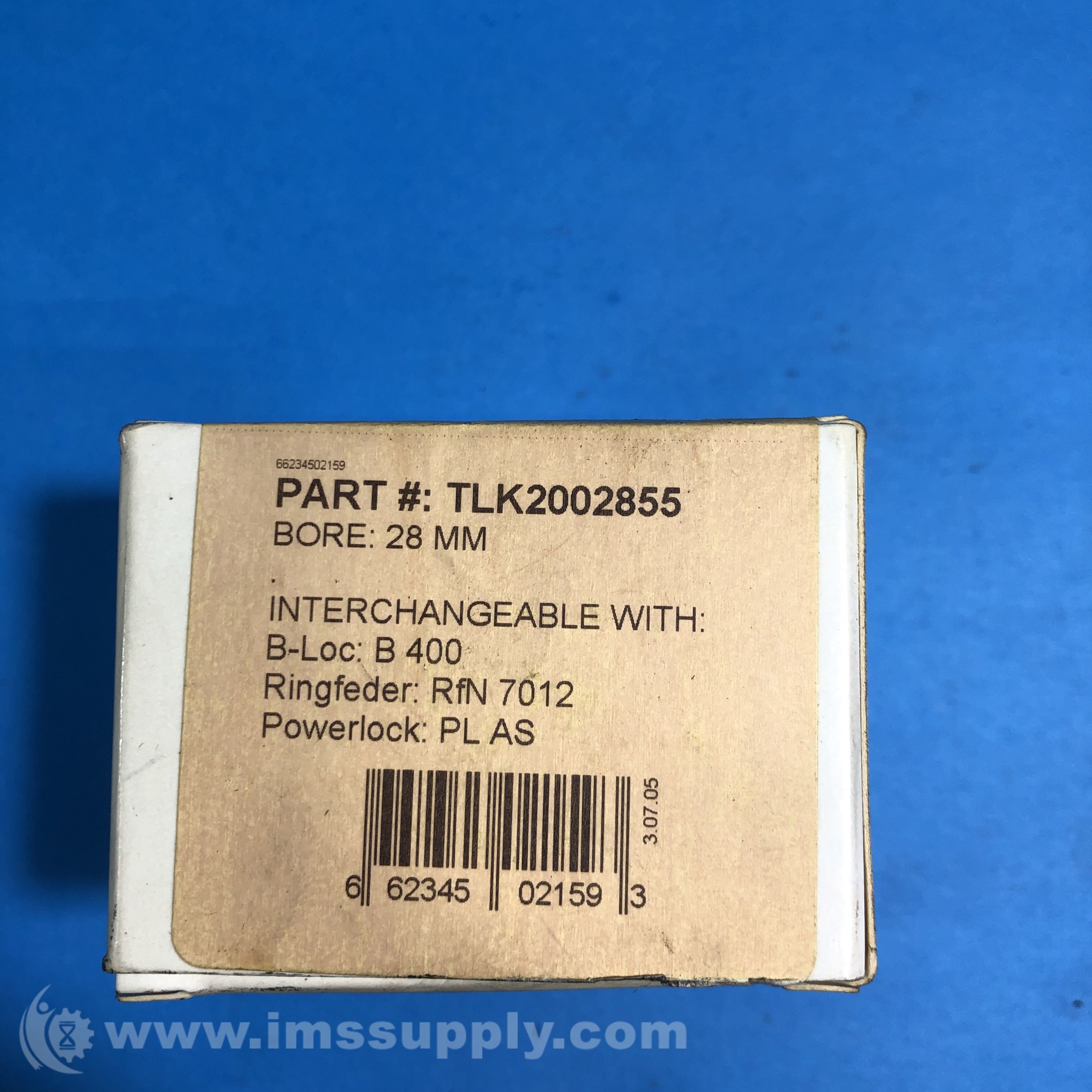 Fenner Drives TLK2002855 B400 28MM Keyless Bushing IMS Supply