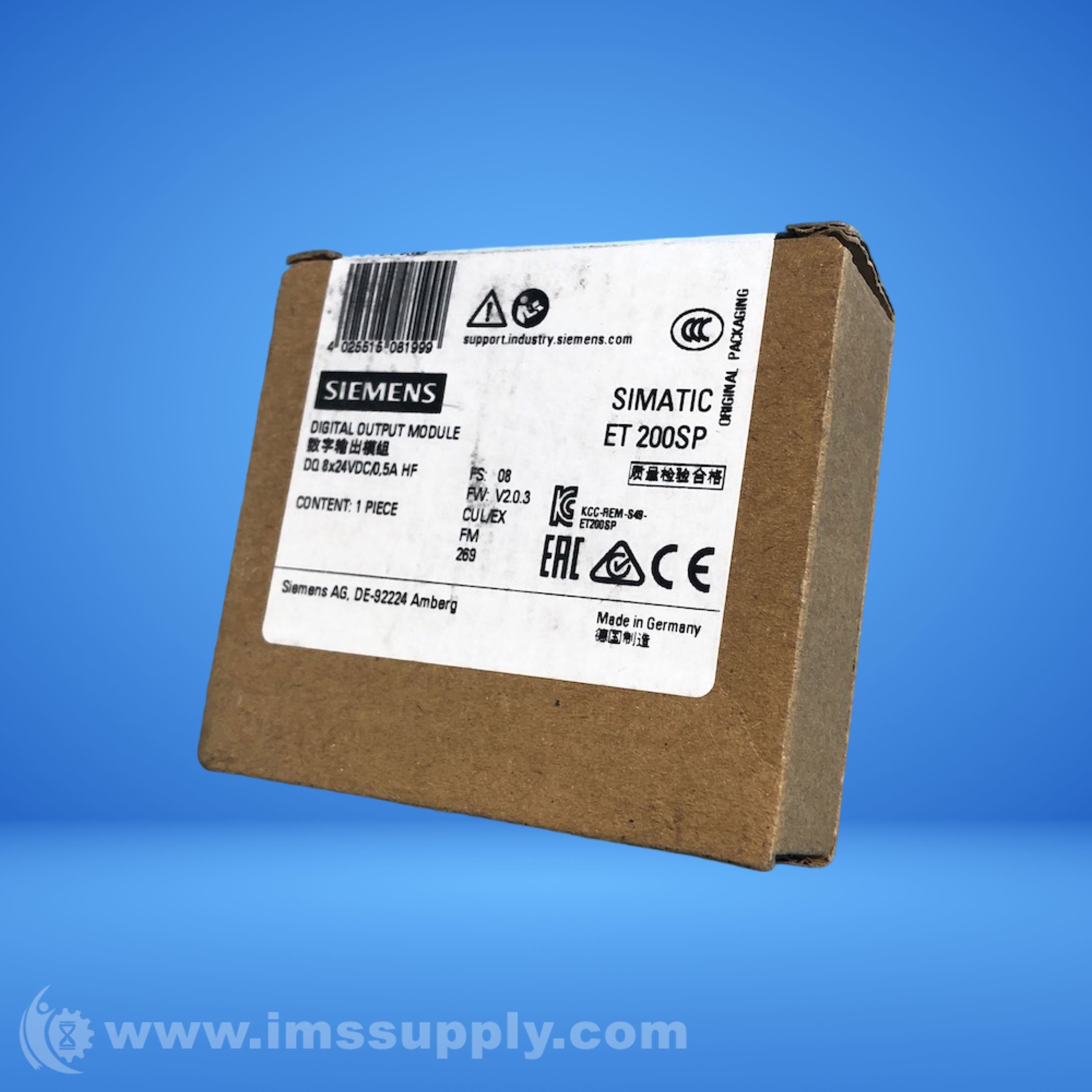 Modulo Elettronico Siemens 6ES7132-6BF00-0CA0, Nuovo, Per PLC, Made In Germany