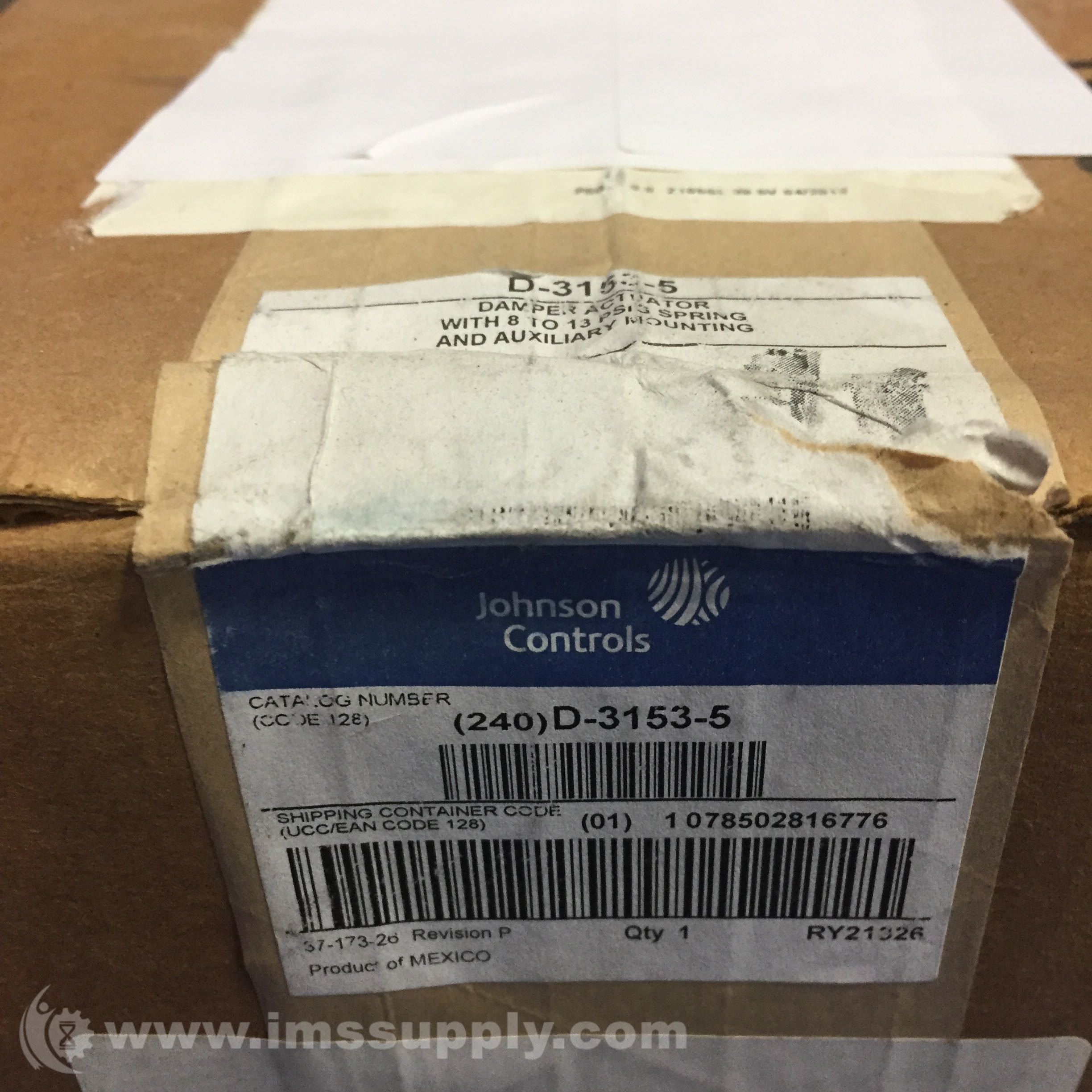 Johnson Controls D-3153-5 Pneumatic Actuator - IMS Supply