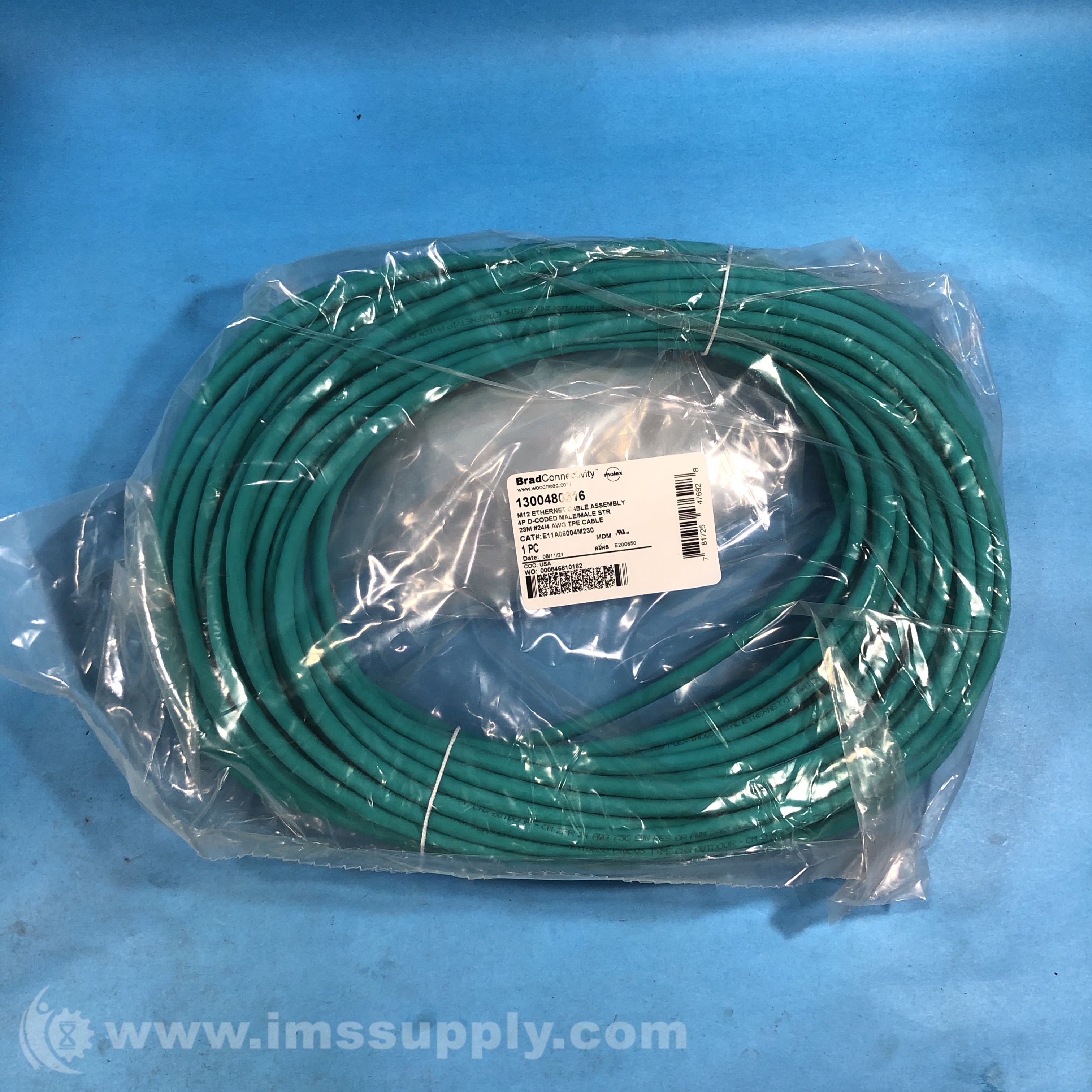 Molex E11A06004M230 M12 Cable Assembly IMS Supply
