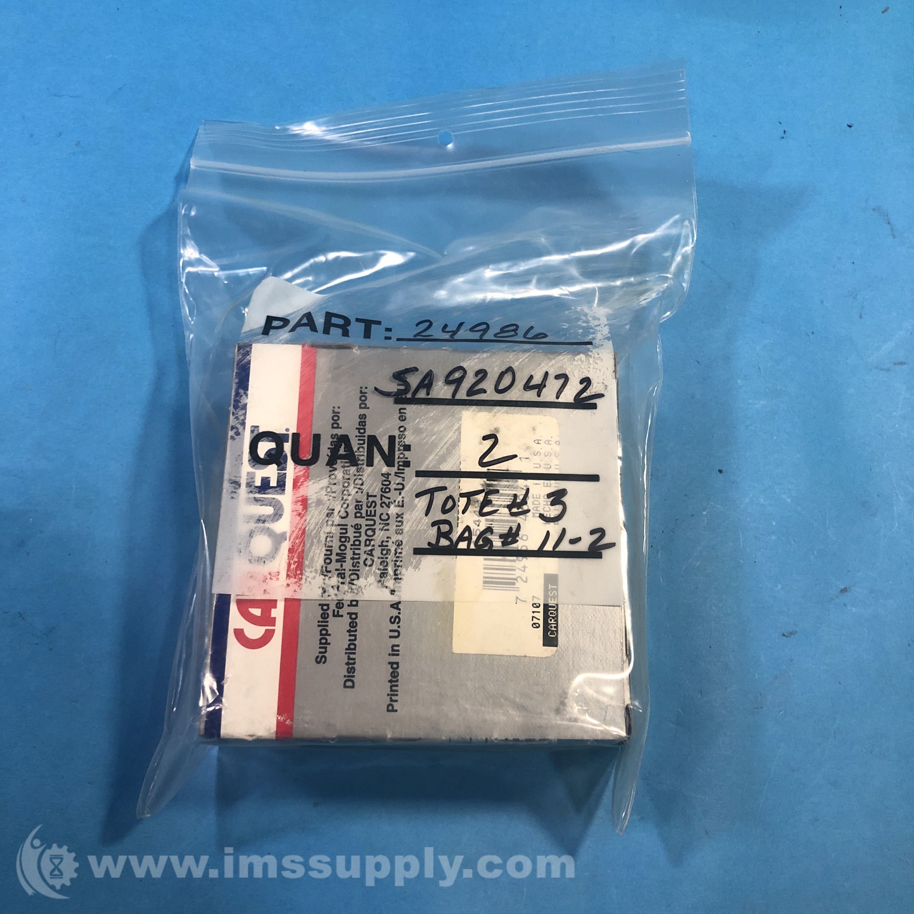 Carquest sa920472 Bag of 2 IMS Supply