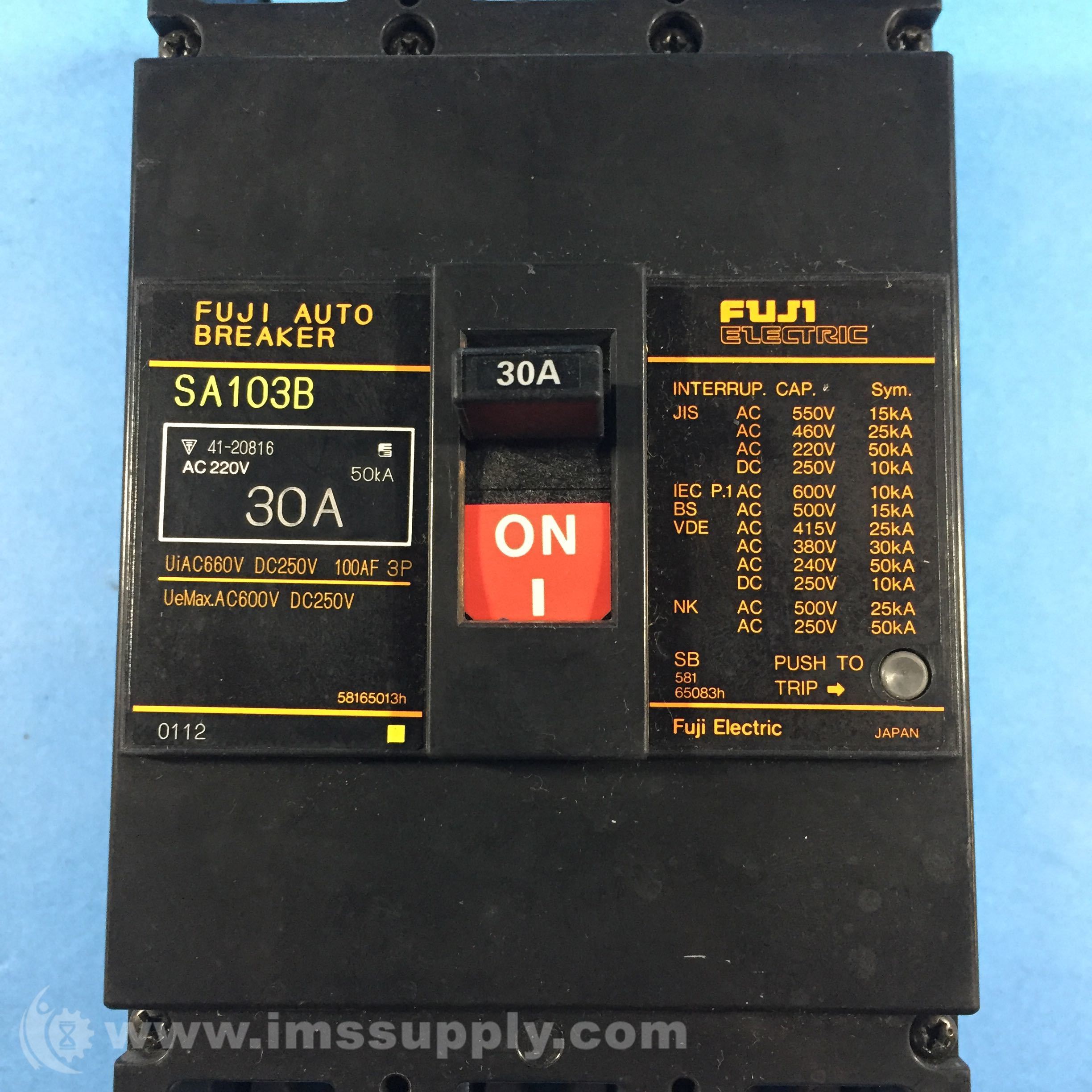Fuji Electric BU-ECA 2010 240VAC 10 AMP 2 Pole Circuit Breaker 572 