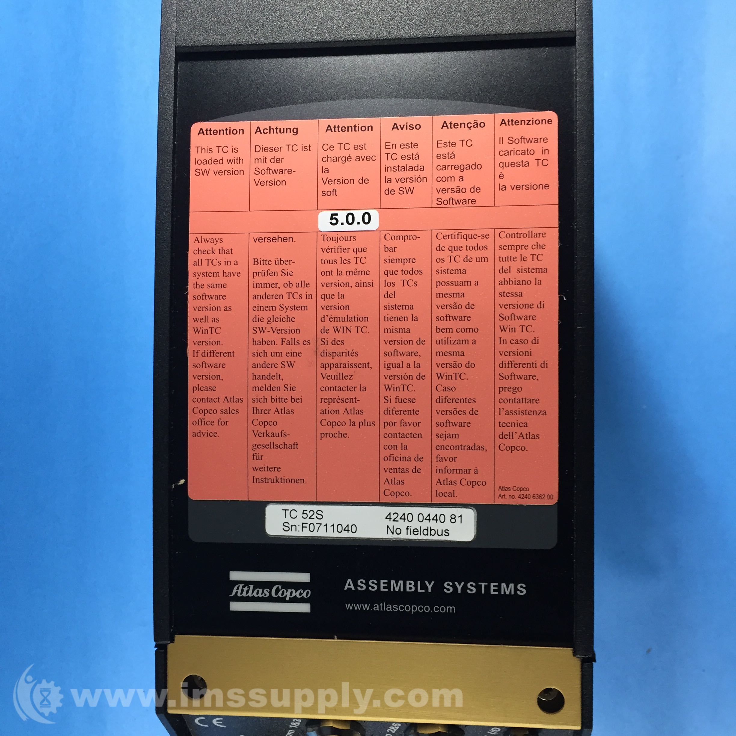 Atlas Copco 4240 0440 81 Tightening Controller - IMS Supply