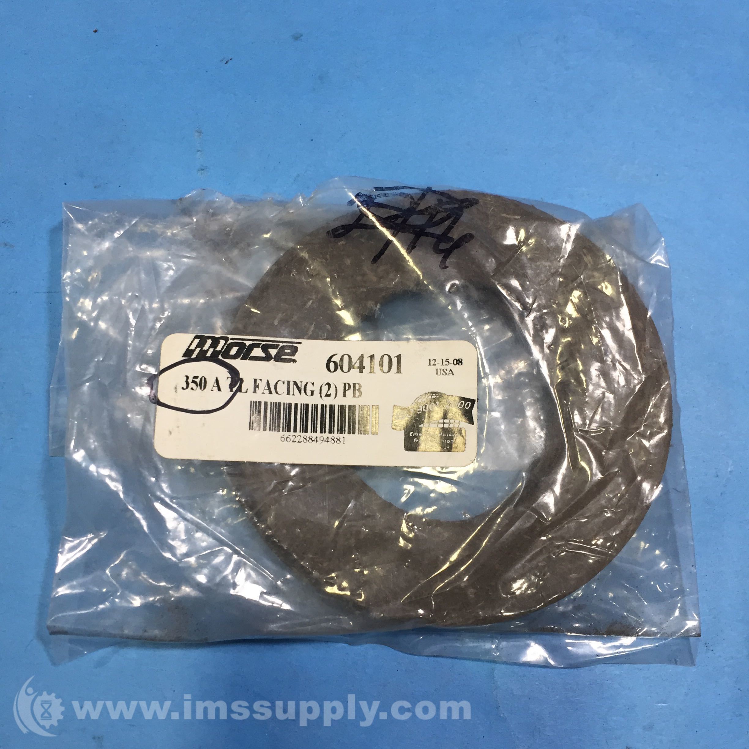 Morse 604101 Bag of 2 Torque Limiter Friction Facing Discs IMS Supply
