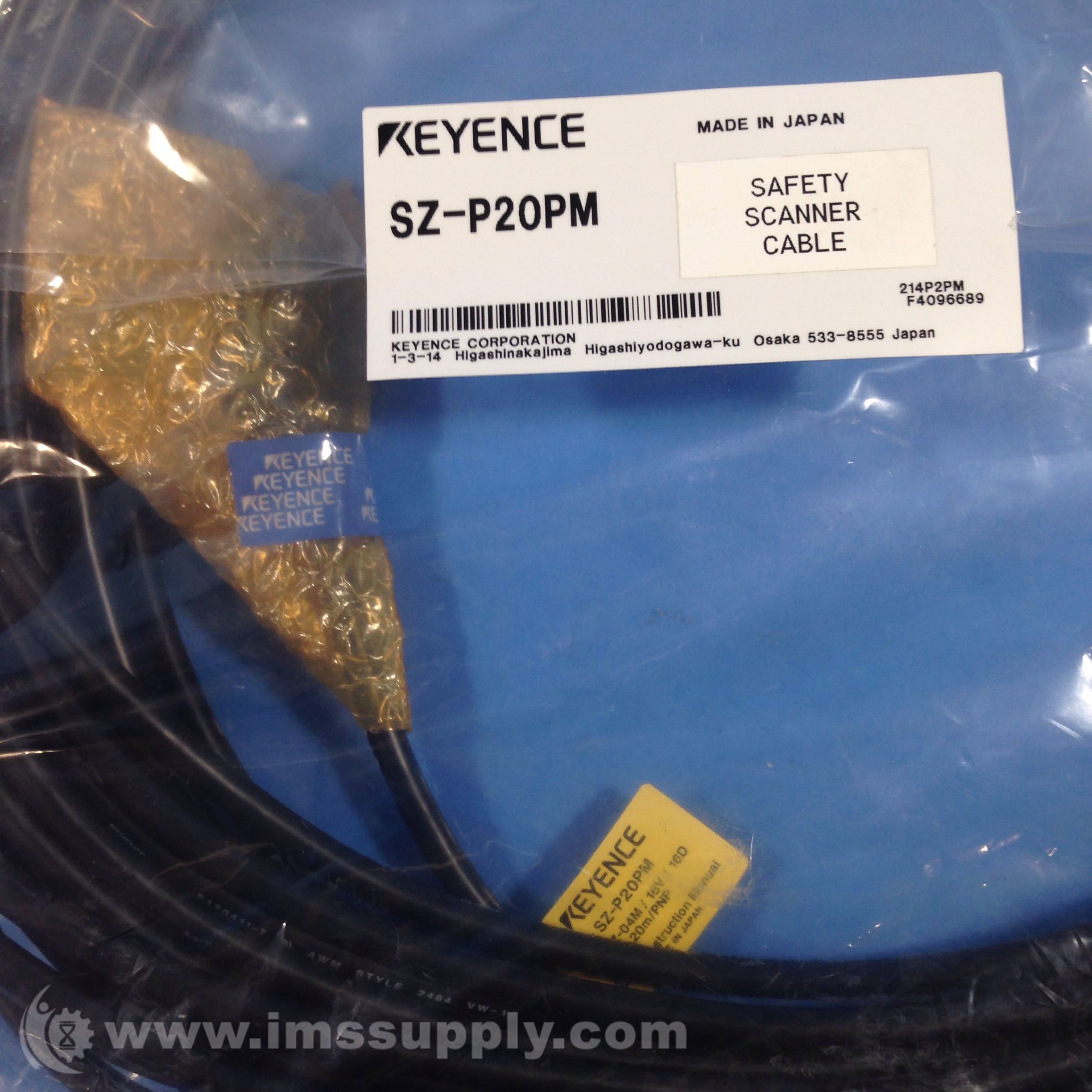 Keyence Corp SZ-P20PM Safety Scanner Cable 20 Meter Cable - IMS Supply
