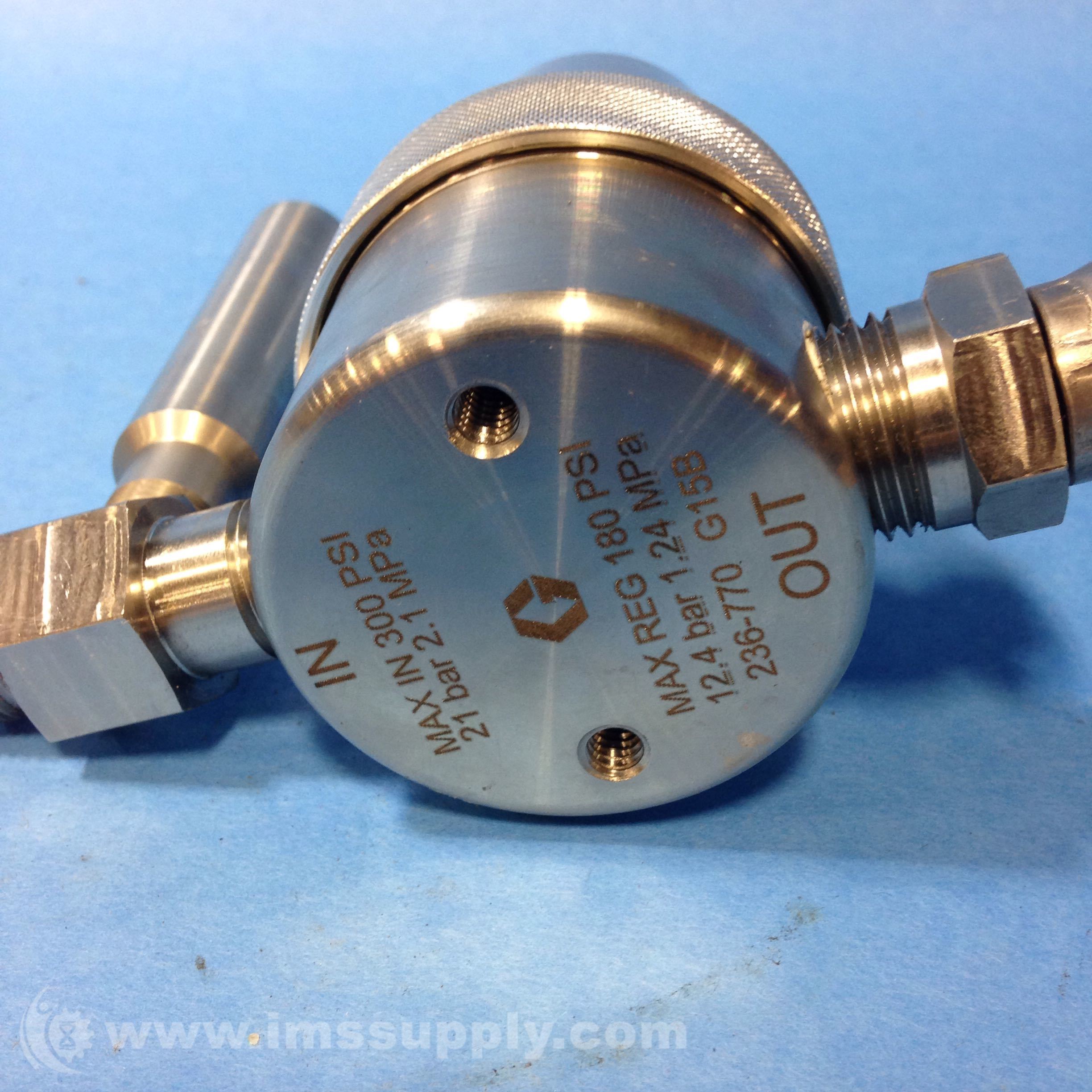 Graco 236770G15B Stainless Steel Back Pressure Regulator IMS Supply