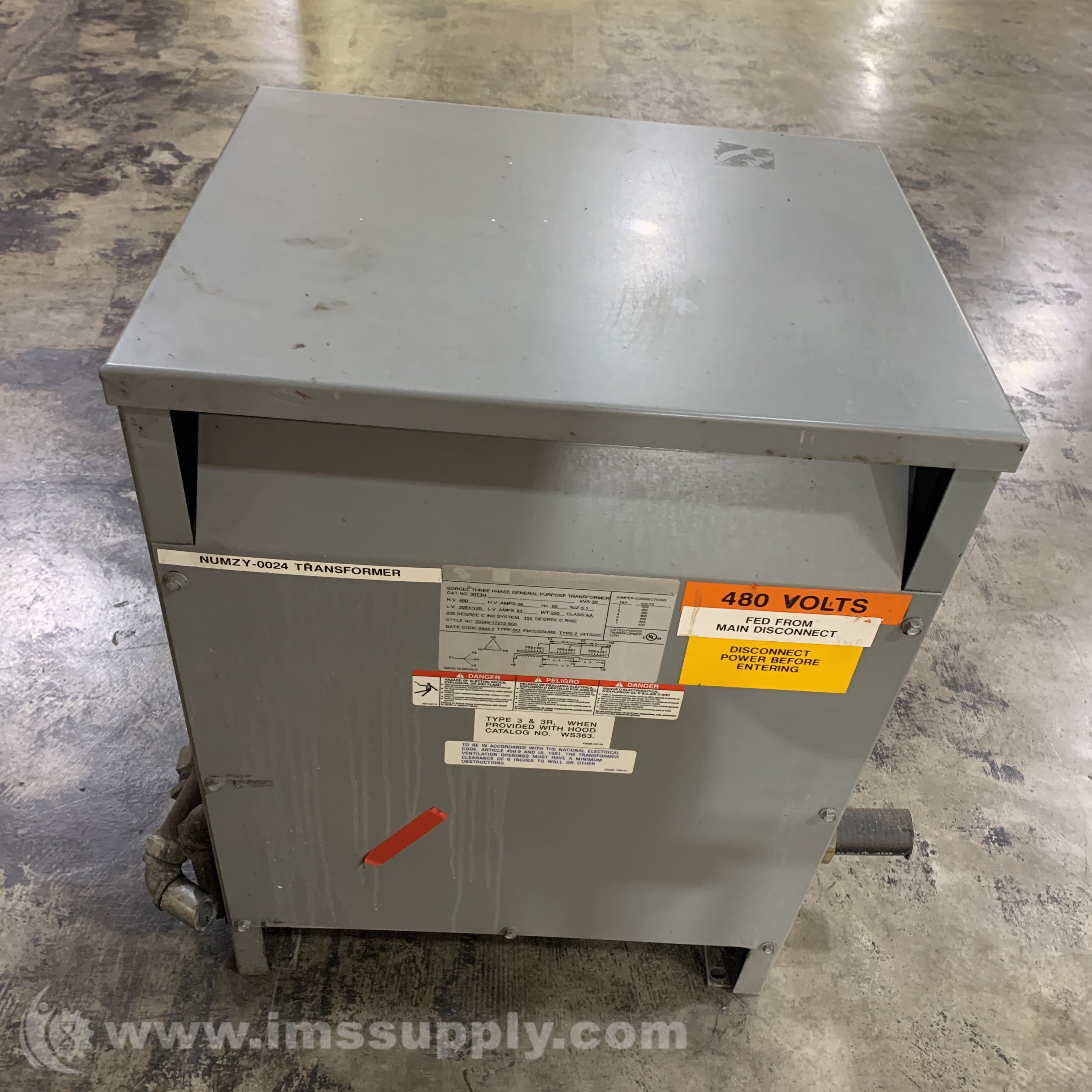 Square D 30T3H Three Phase General Purpose Transformer IMS Supply