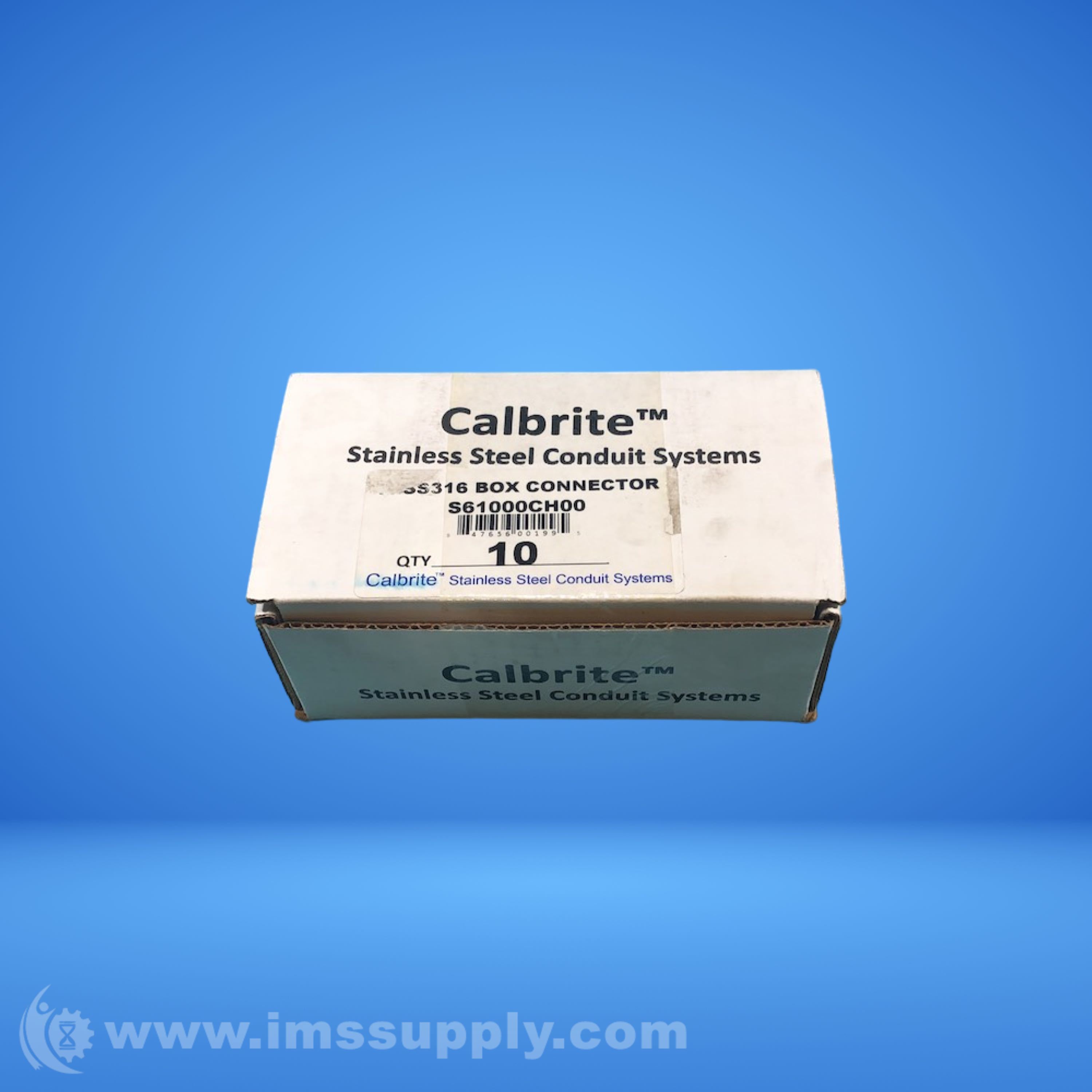 Calbrite S61000CH00 Stainless Steel Box Connector Box of 10 - IMS Supply