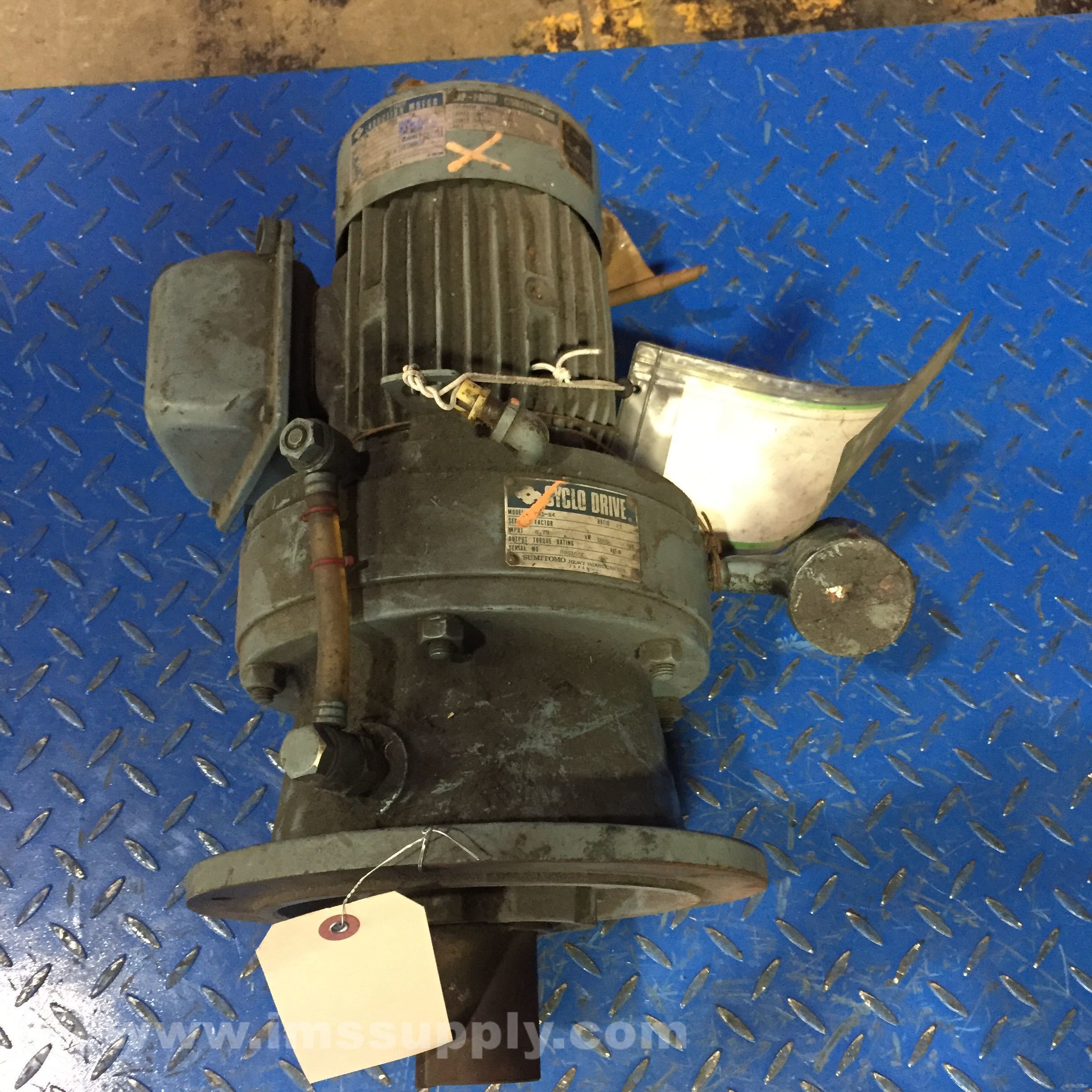 Sumitomo VM184 Cyclo Drive Gear Motor, 1800 RPM, .75 kW IMS Supply