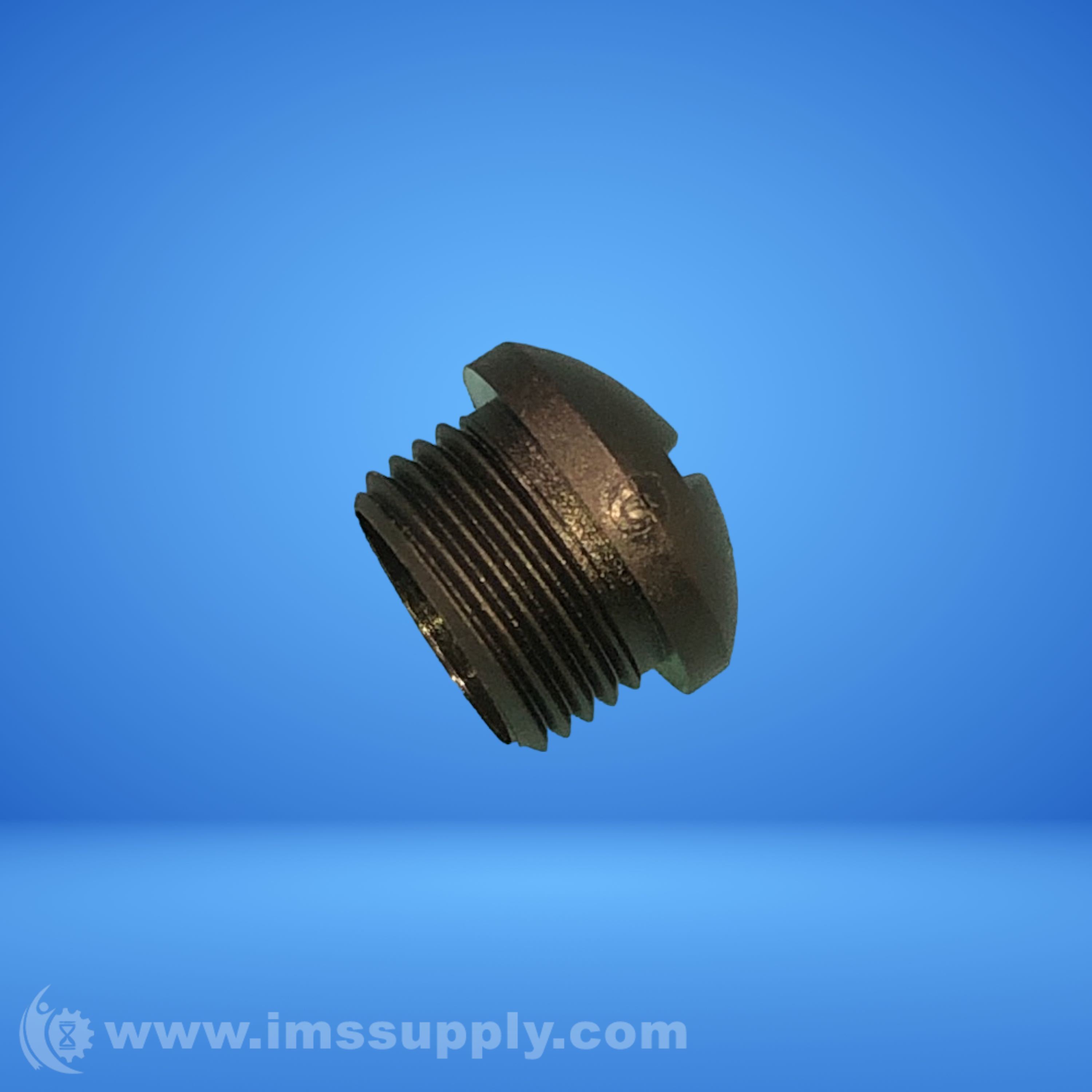 Black Slotted Threaded Cover Cap - IMS Supply