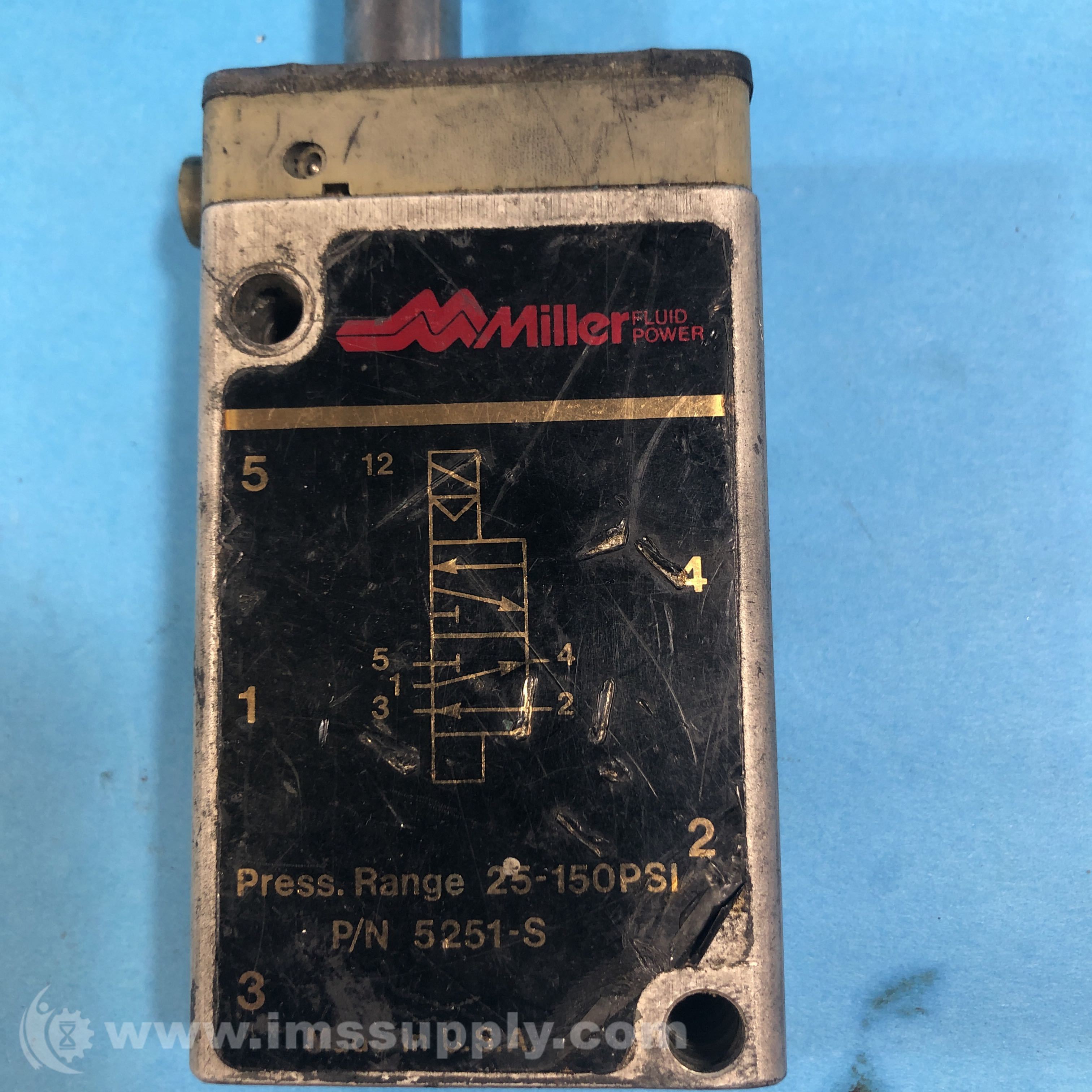 Miller Fluid Power 5251S Pneumatic Solenoid Valve 25150 PSI IMS Supply