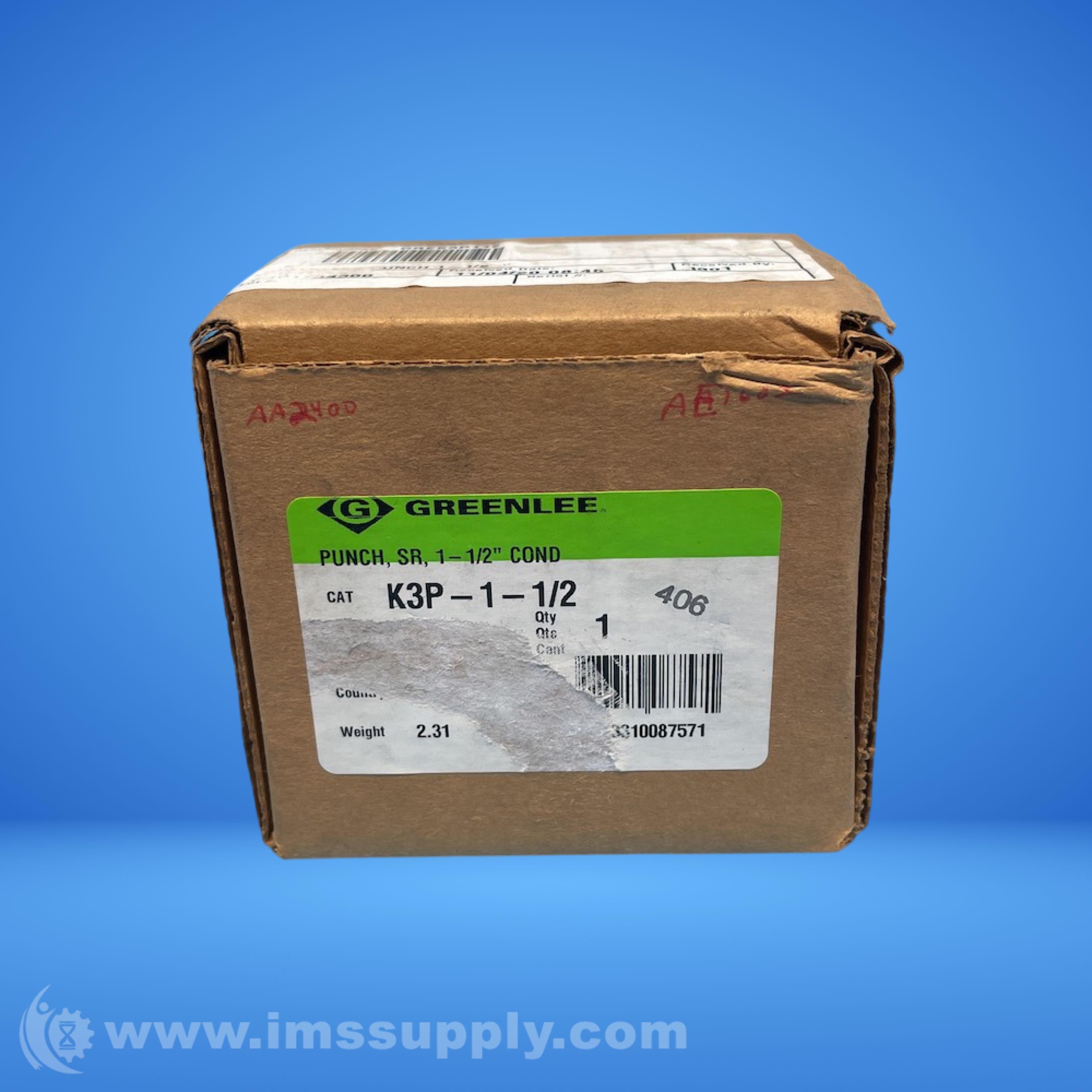 Greenlee K3P-1-1/2 Standard Round Knockout Punch - IMS Supply