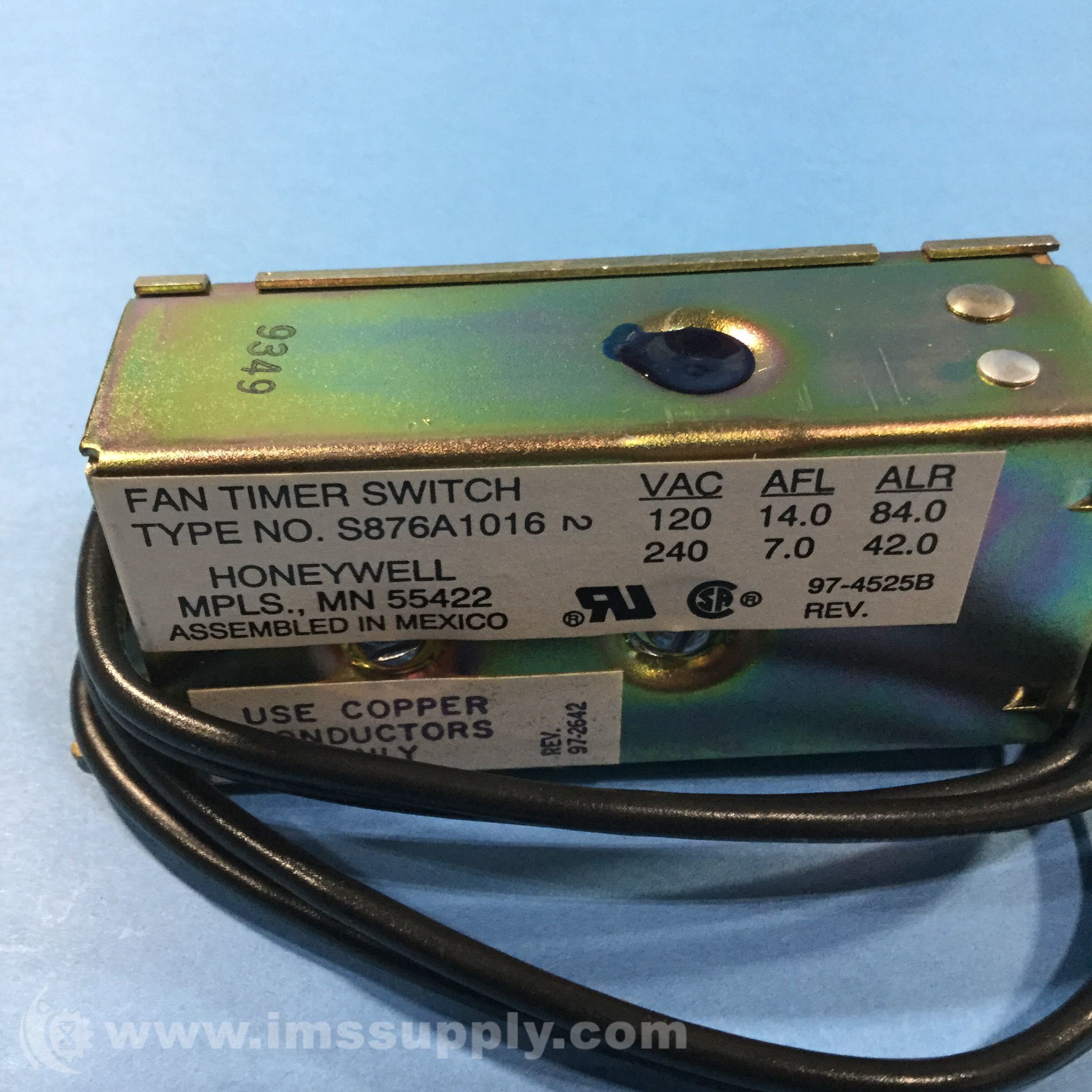 Honeywell S876 A 1016 Furnace Fan Timer Control IMS Supply