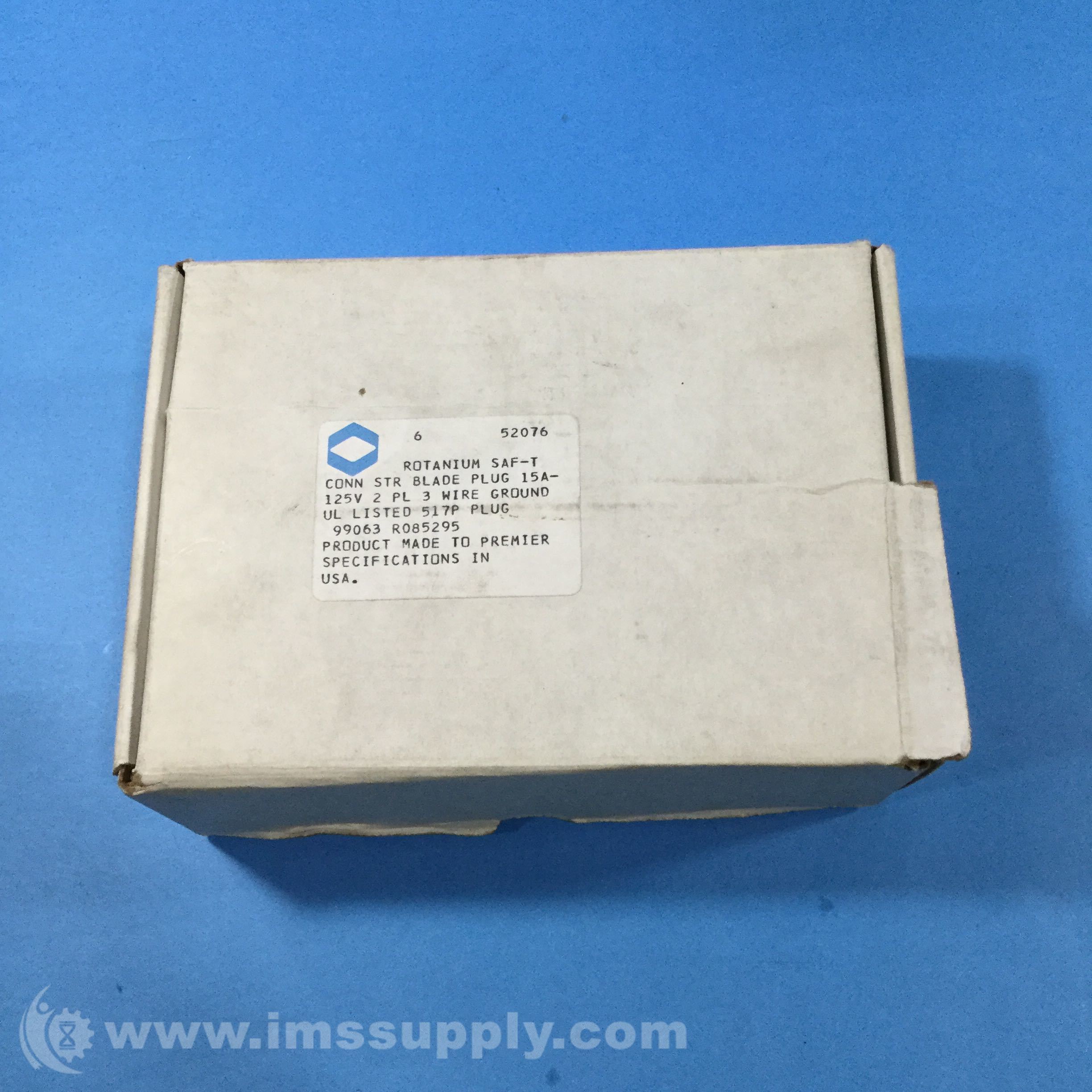 Rotanium 52076 Saf-T Straight Blade Male Connectors, Box of 6 - IMS Supply