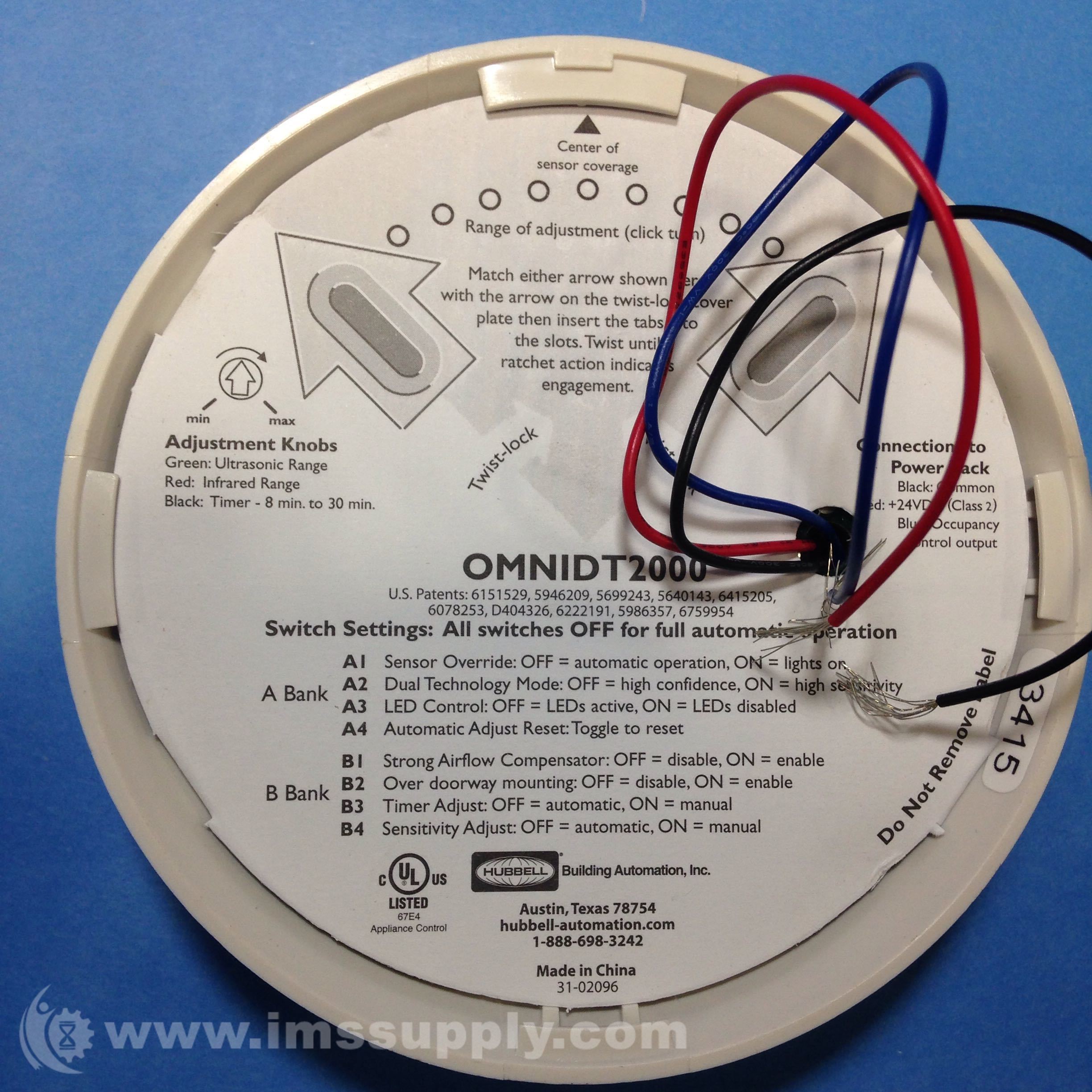 Hubbell NXOSOMDT2 Occupancy Sensor IMS Supply
