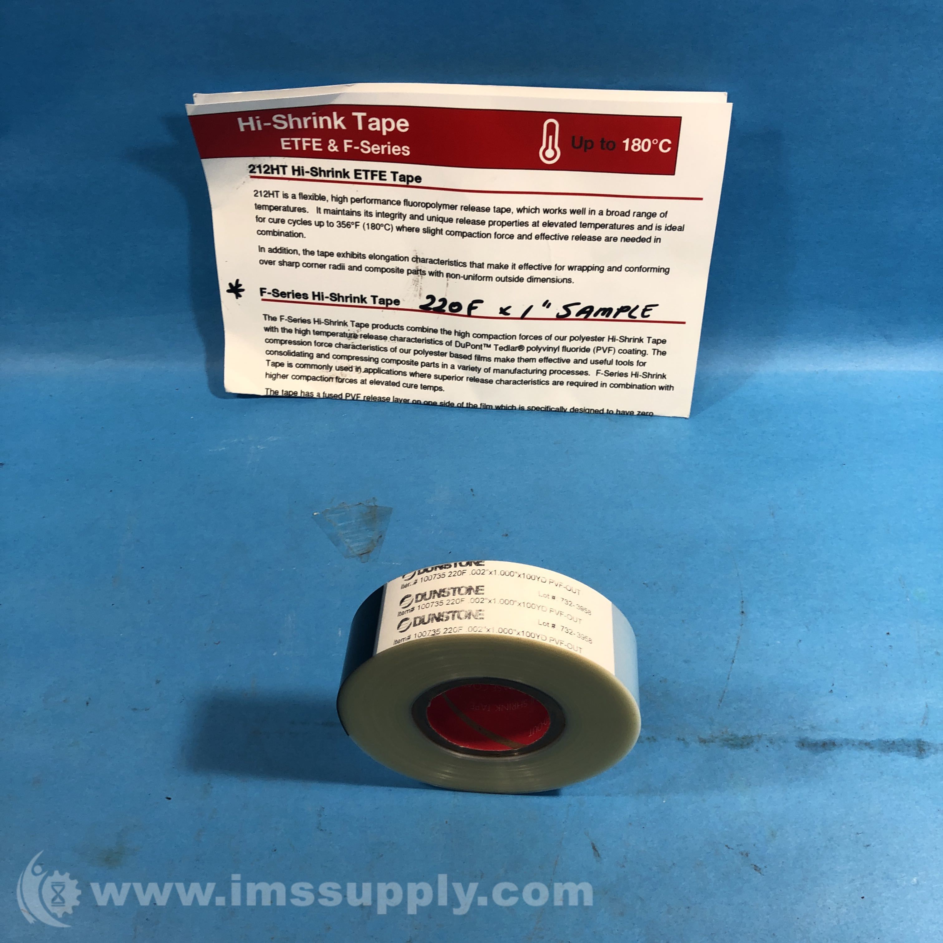 Dunstone Company Inc. 100735 F-Series Hi-Shrink Tape - IMS Supply